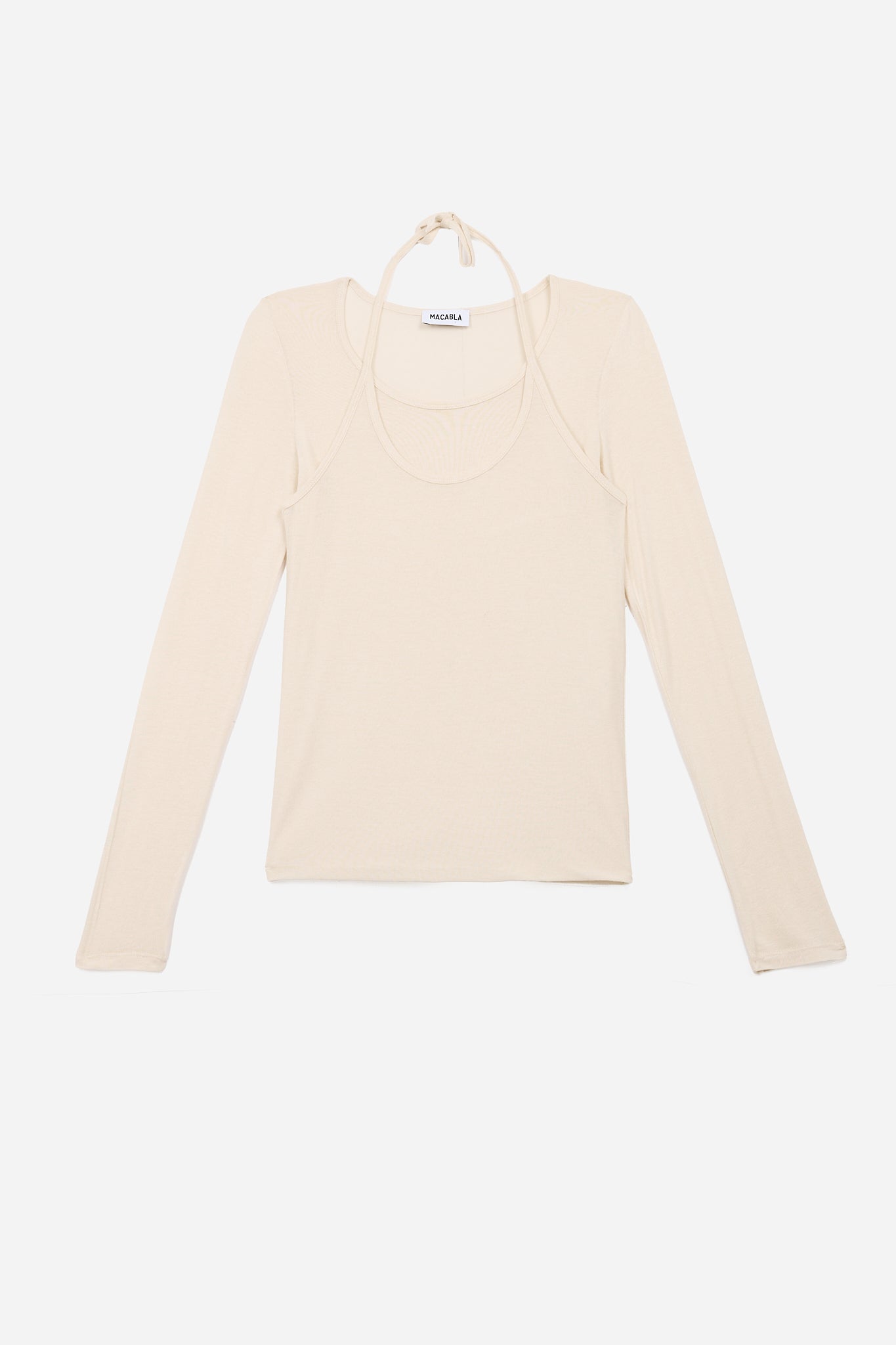 Camiseta Overlay Ecru