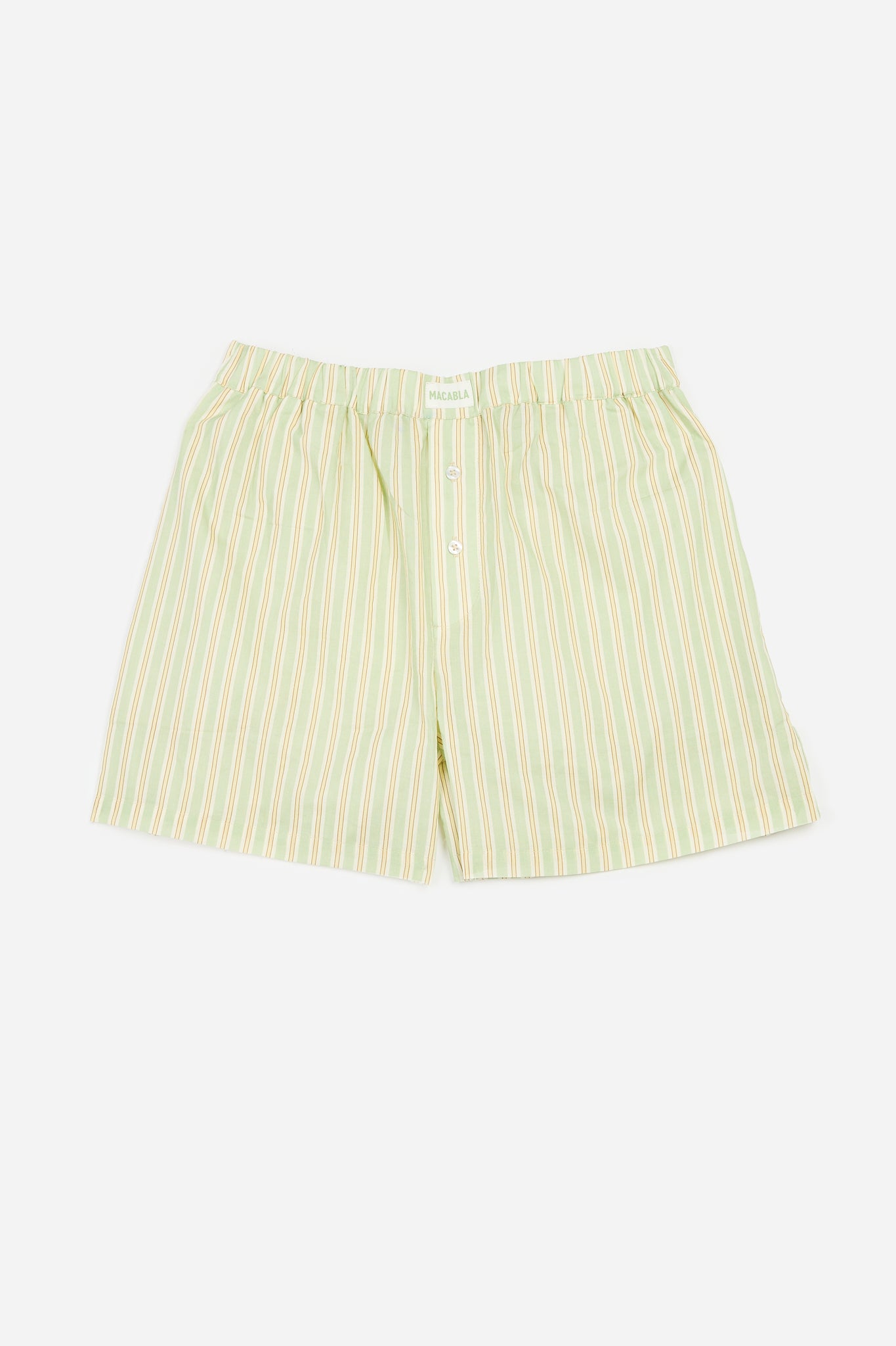 Short Pijama Rayas Verde