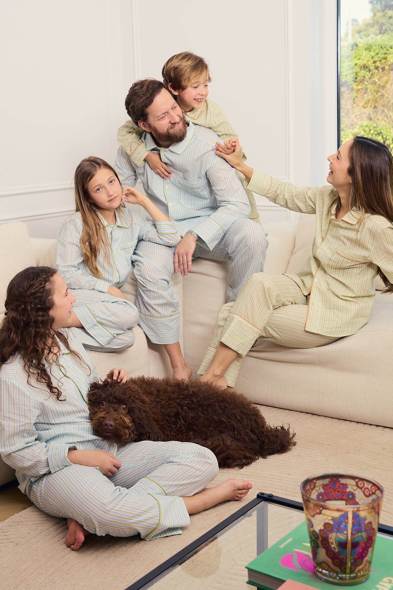 Pijama Unisex Rayas Verde