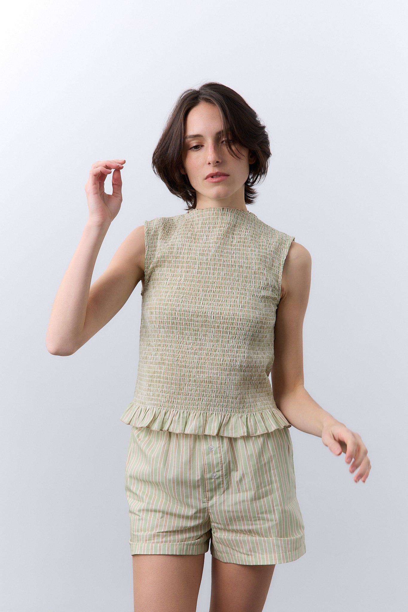 Top Pijama Rayas Verde