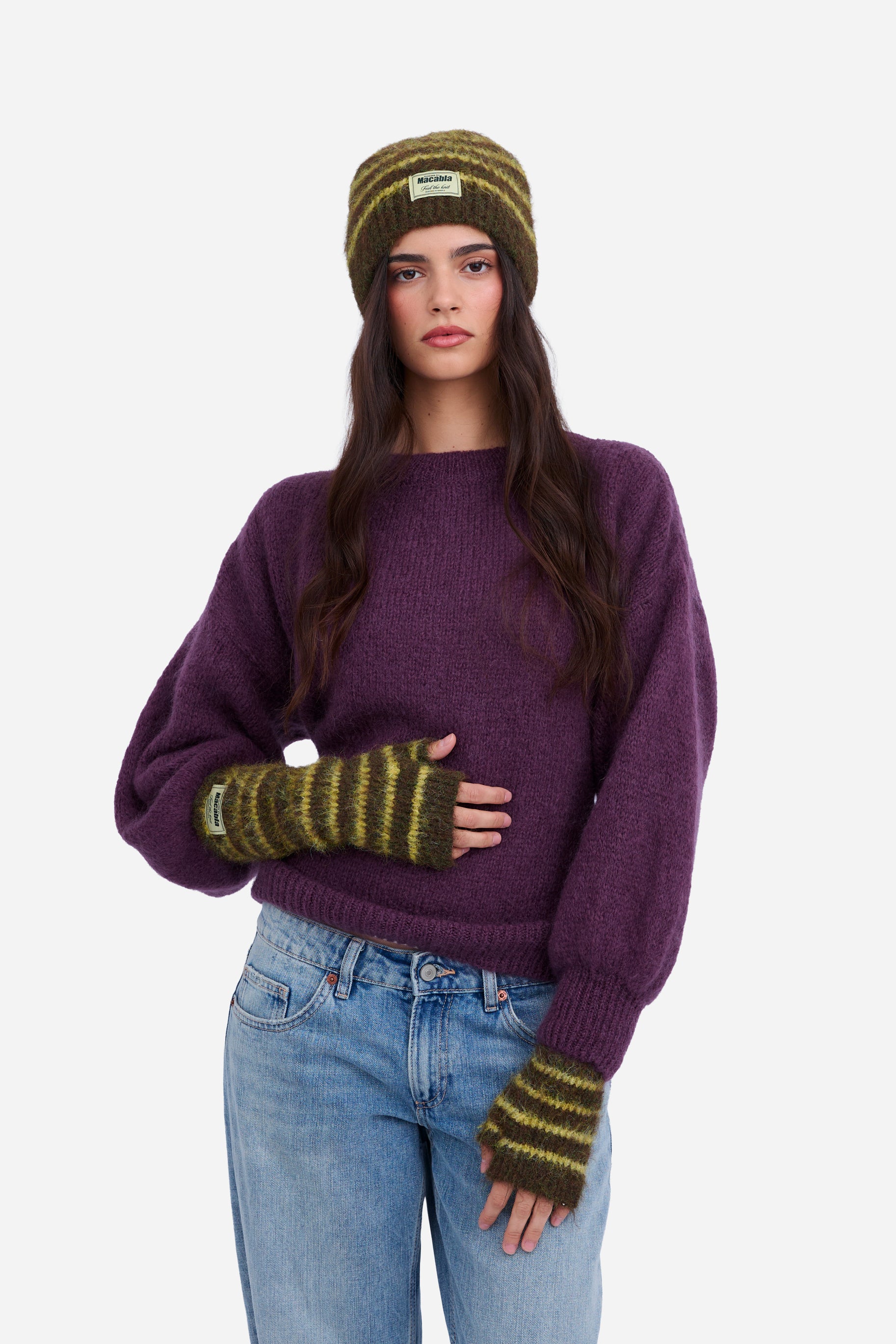 Mitaines Duveteuses Vert et Lime