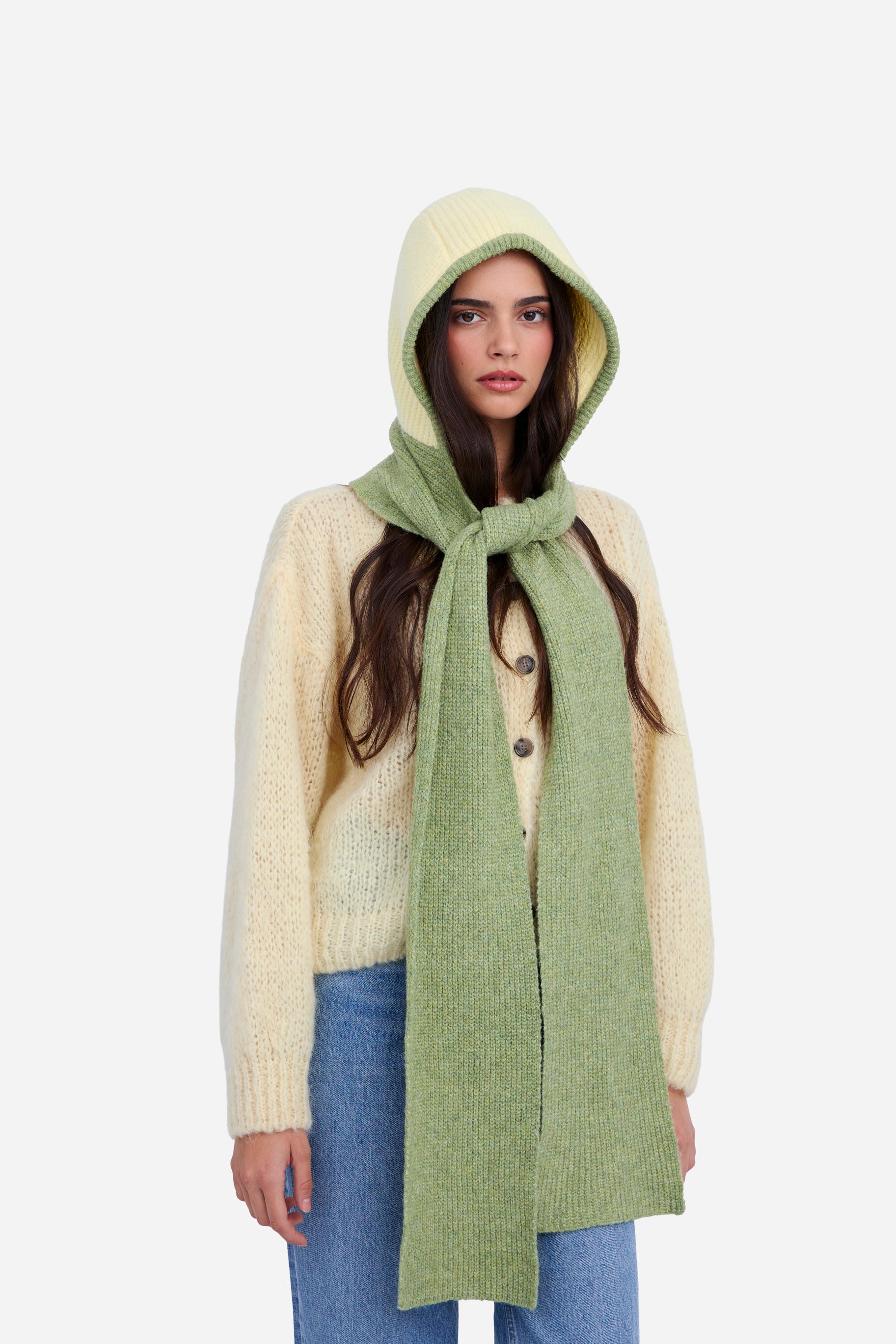 Cagoule Écharpe Verte et Beurre
