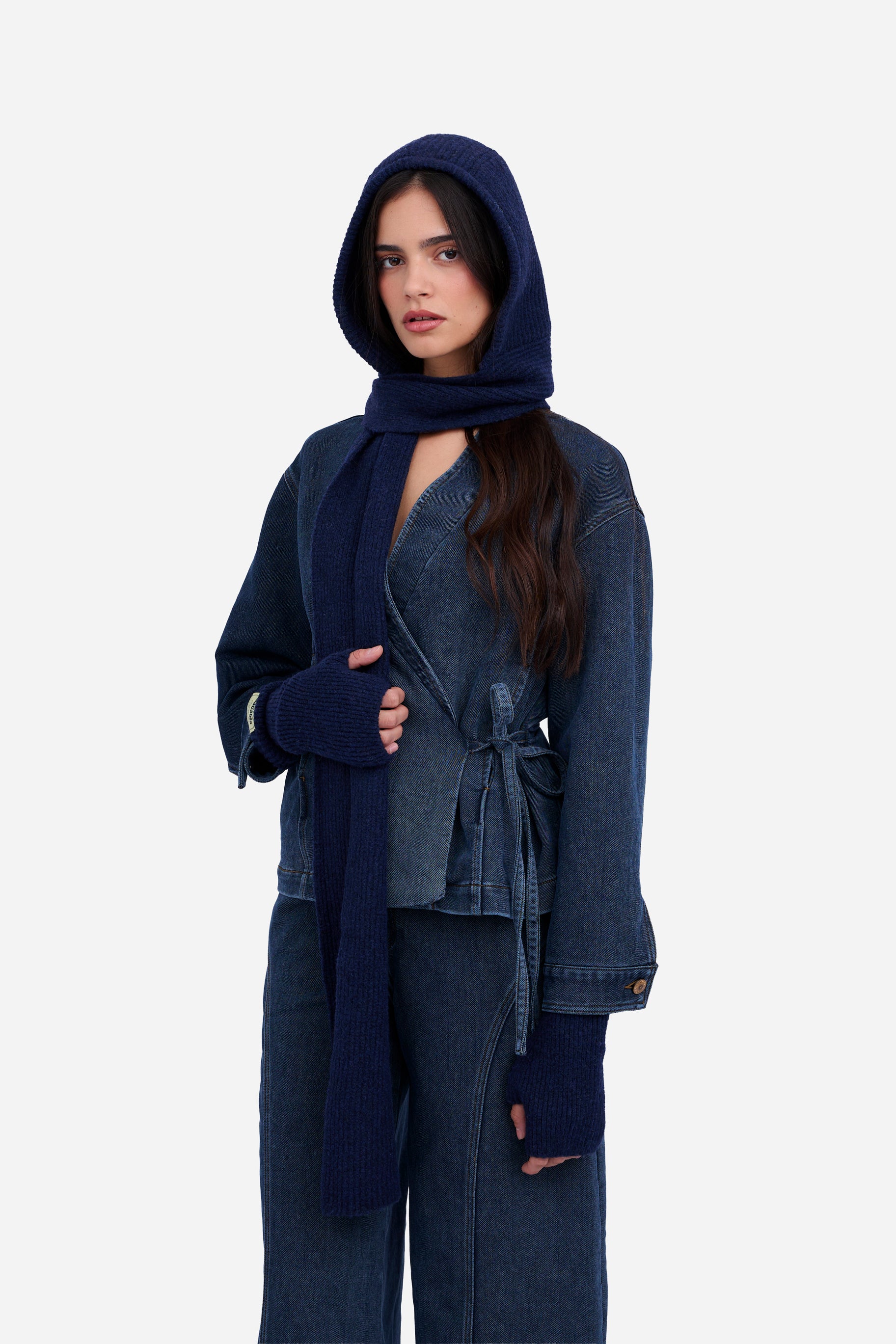 Cagoule Écharpe Bleu Marine