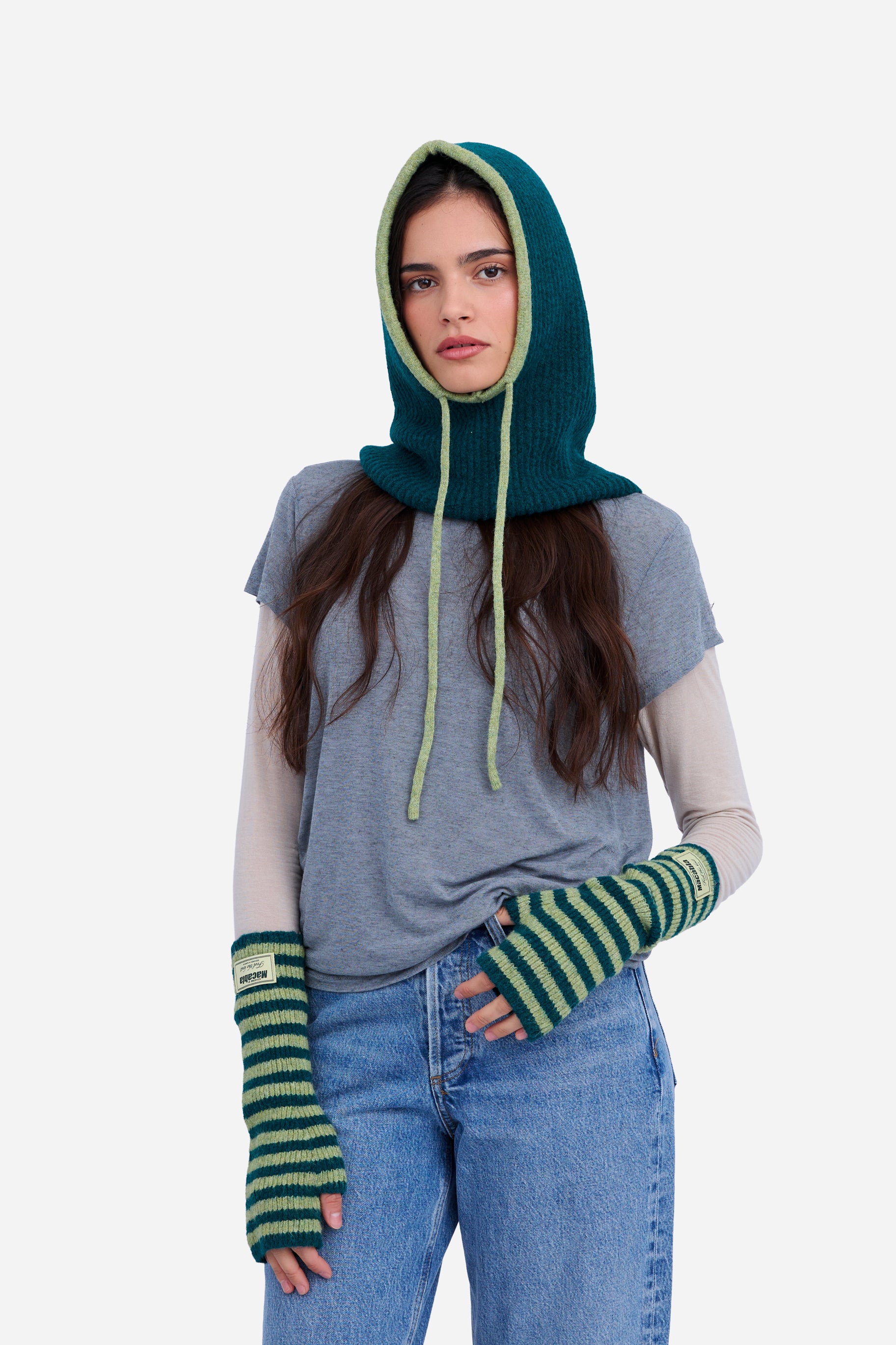 Moufles Vet Foncé et Vert