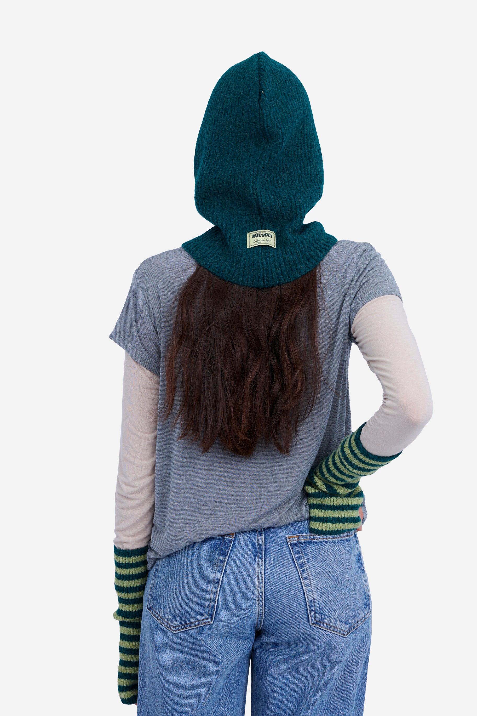 Cagoule vert foncé et verte