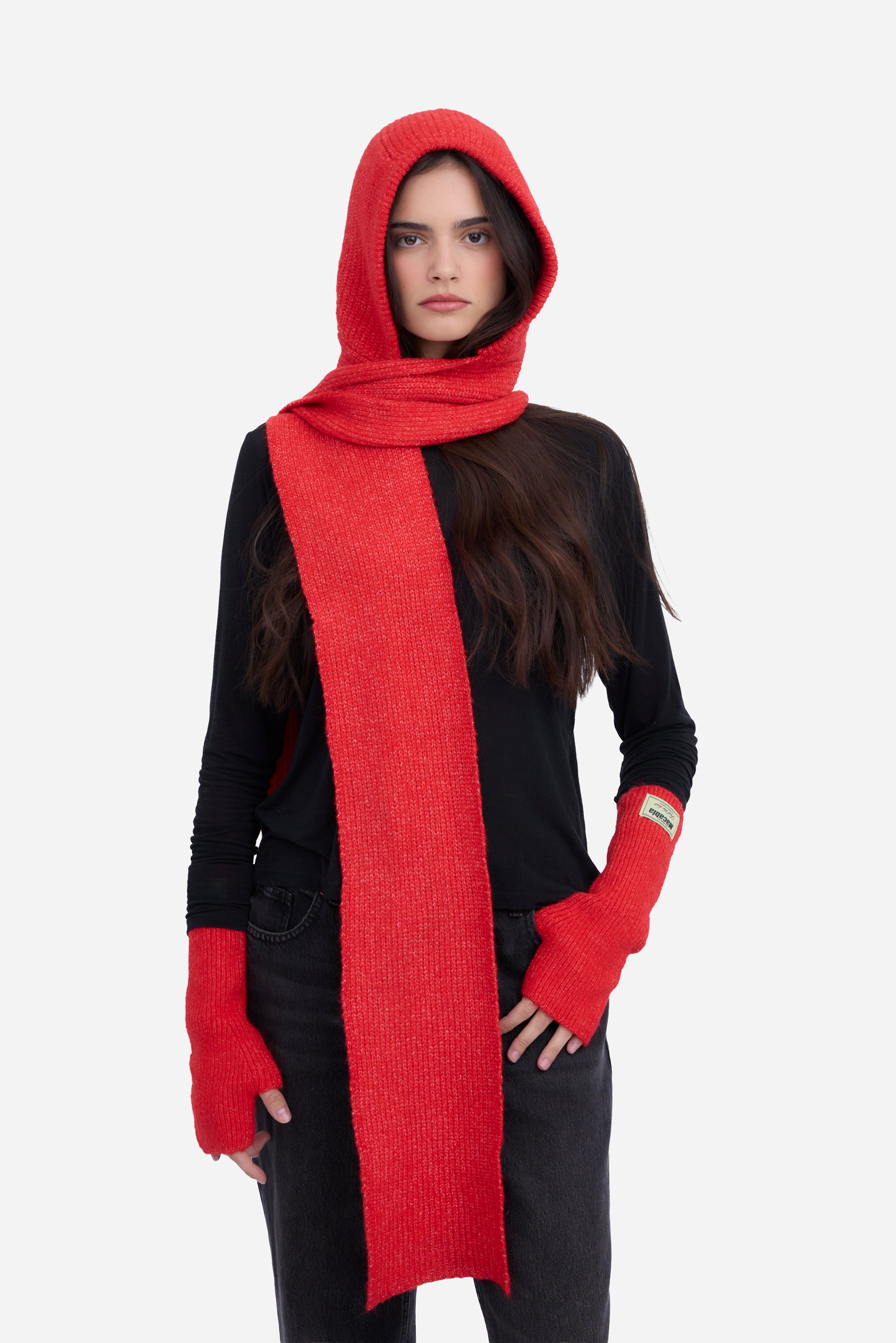 Cagoule Écharpe Rouge