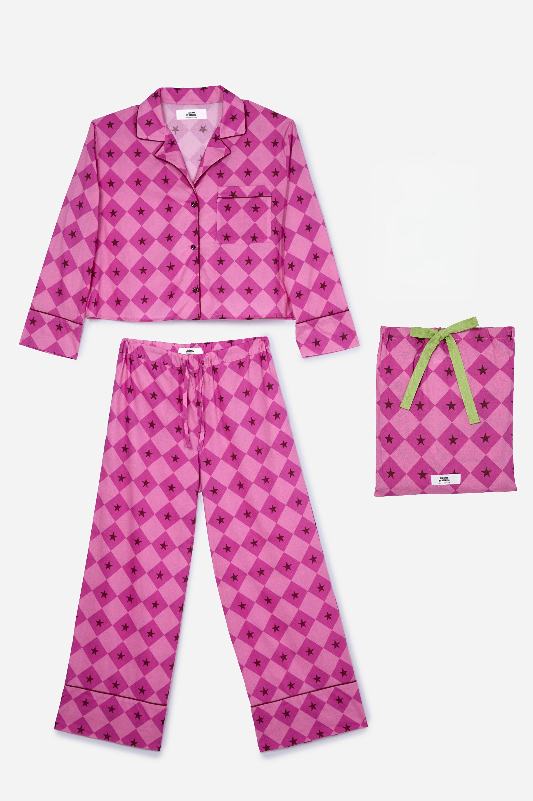 Pyjama à étoiles roses