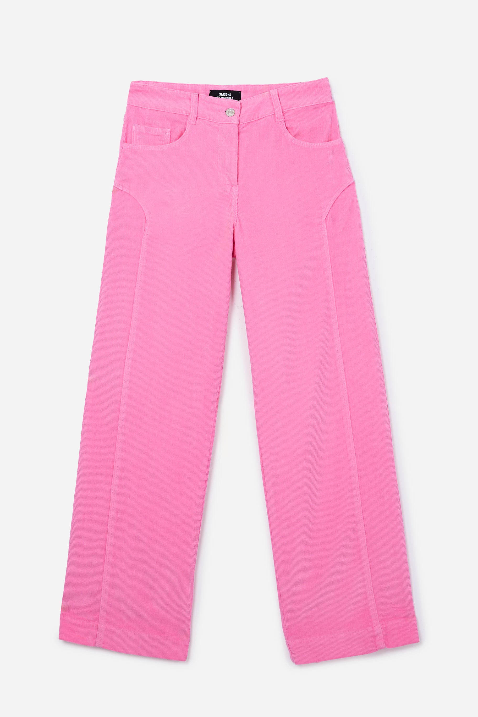 Pantalón Recto Pana Rosa