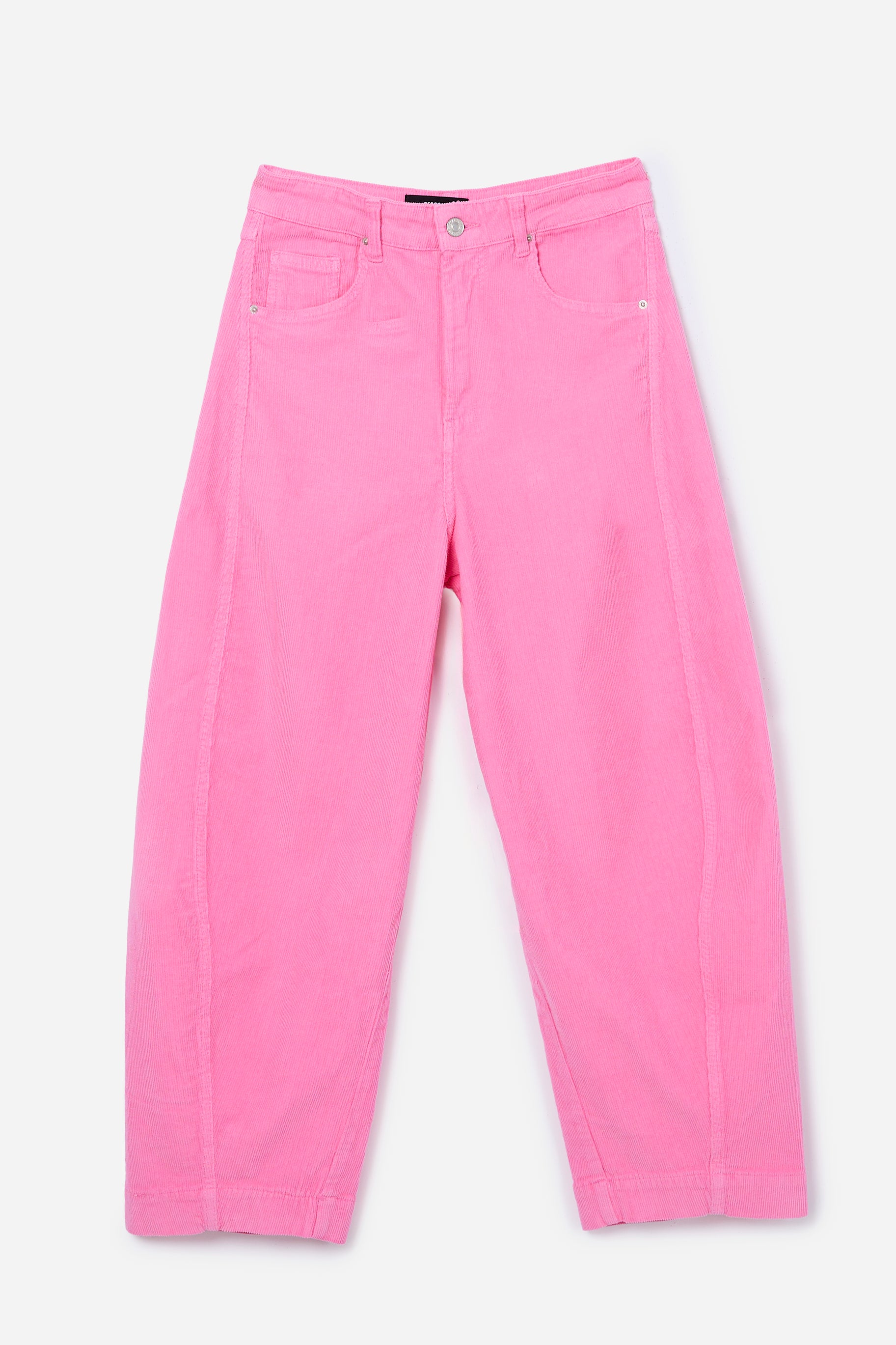 Pink Corduroy Balloon Trousers