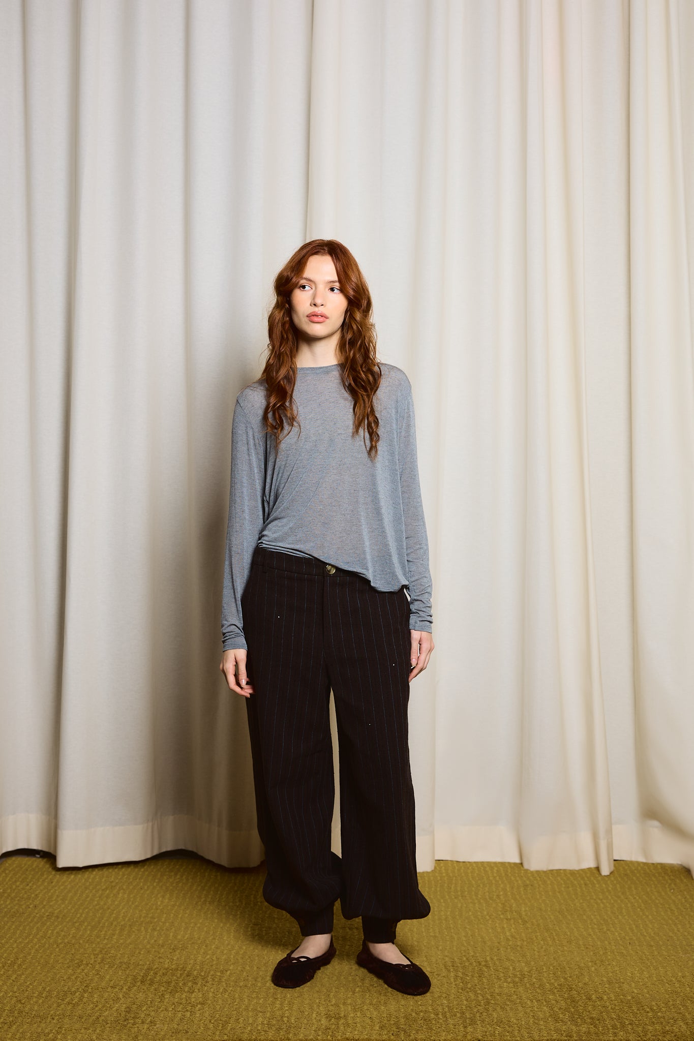 Pantalon Harem à Rayures Brillantes