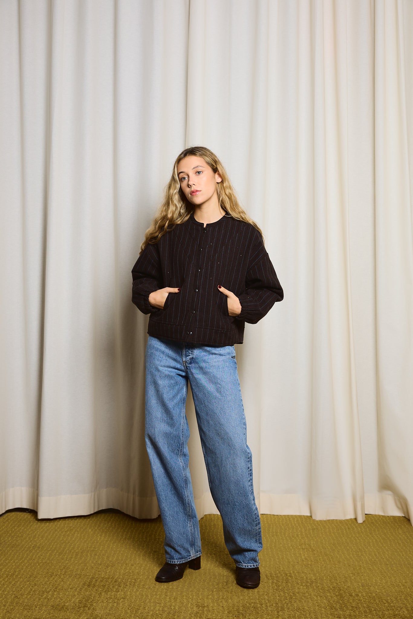 Sequin-Striped Bomber