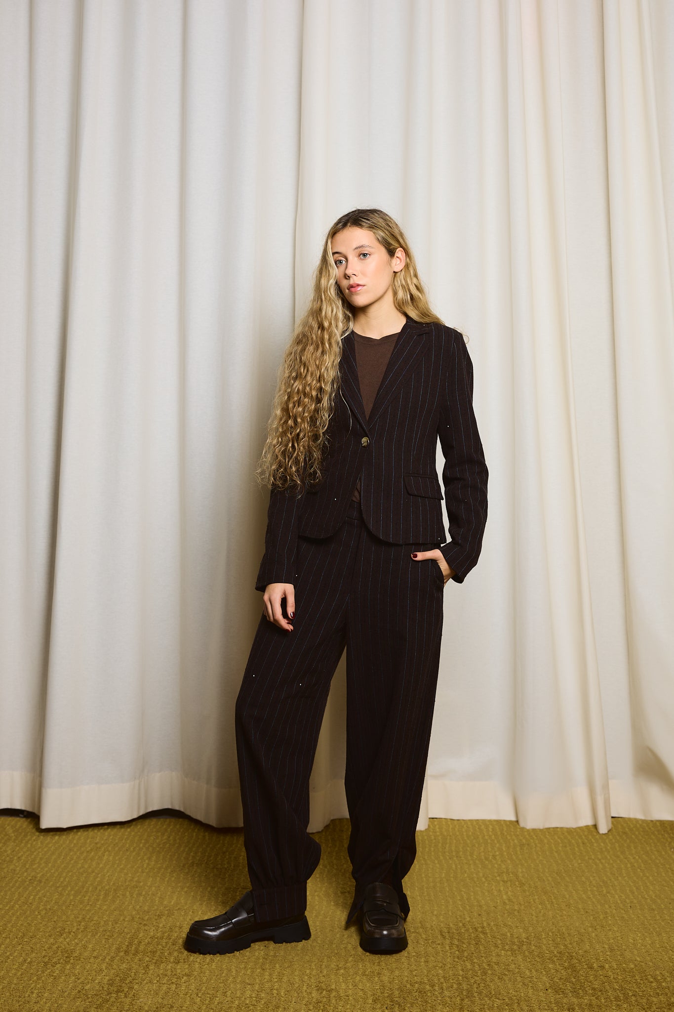 Blazer à Rayures Brillantes