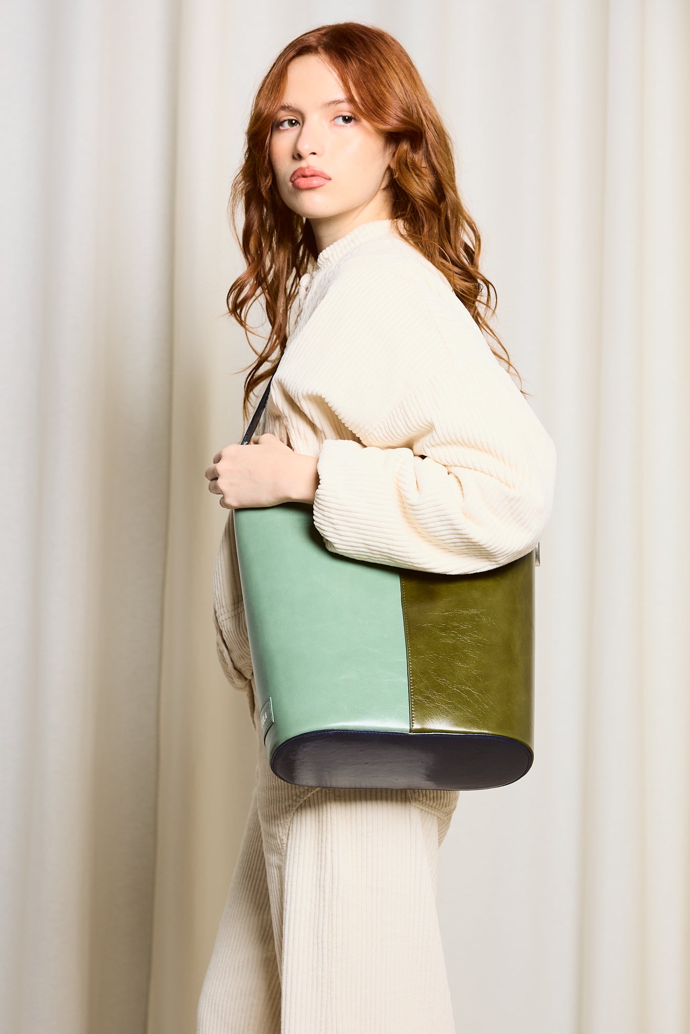 Bolso Saco Verde y Azul