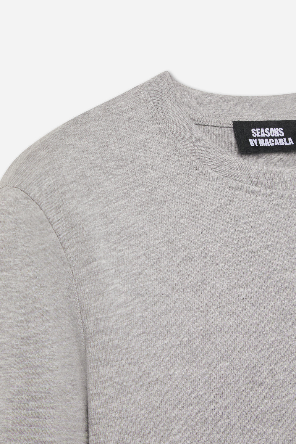 T-shirt Coton Manches Longues Gris