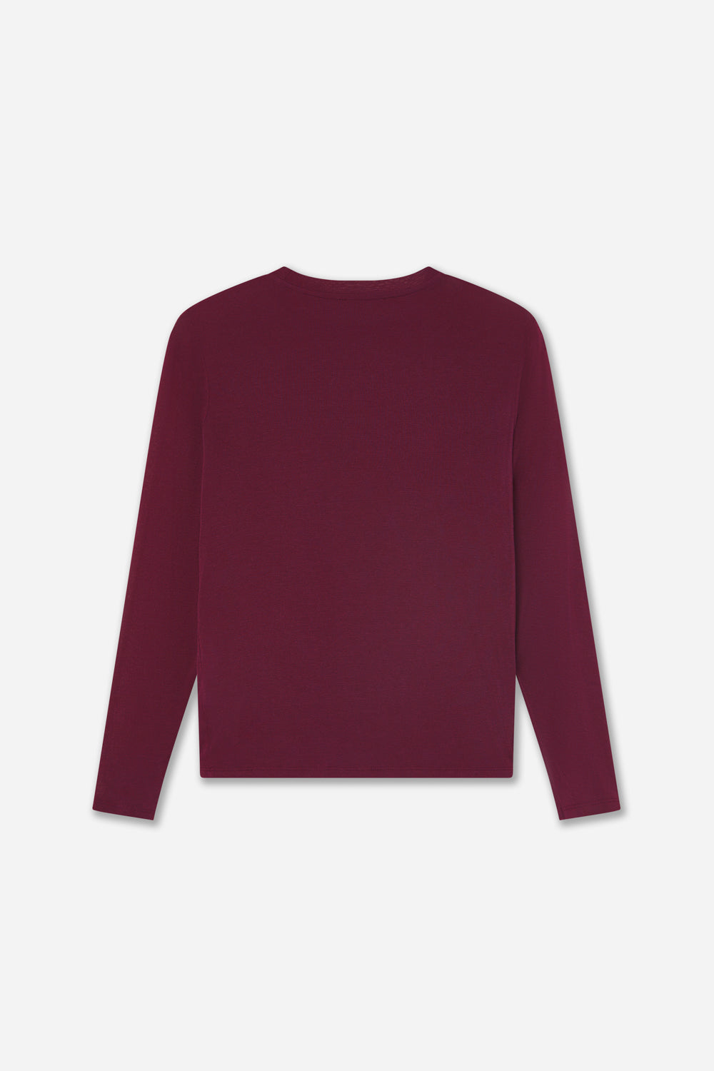 T-shirt Cachemire Manches Longues Aubergine
