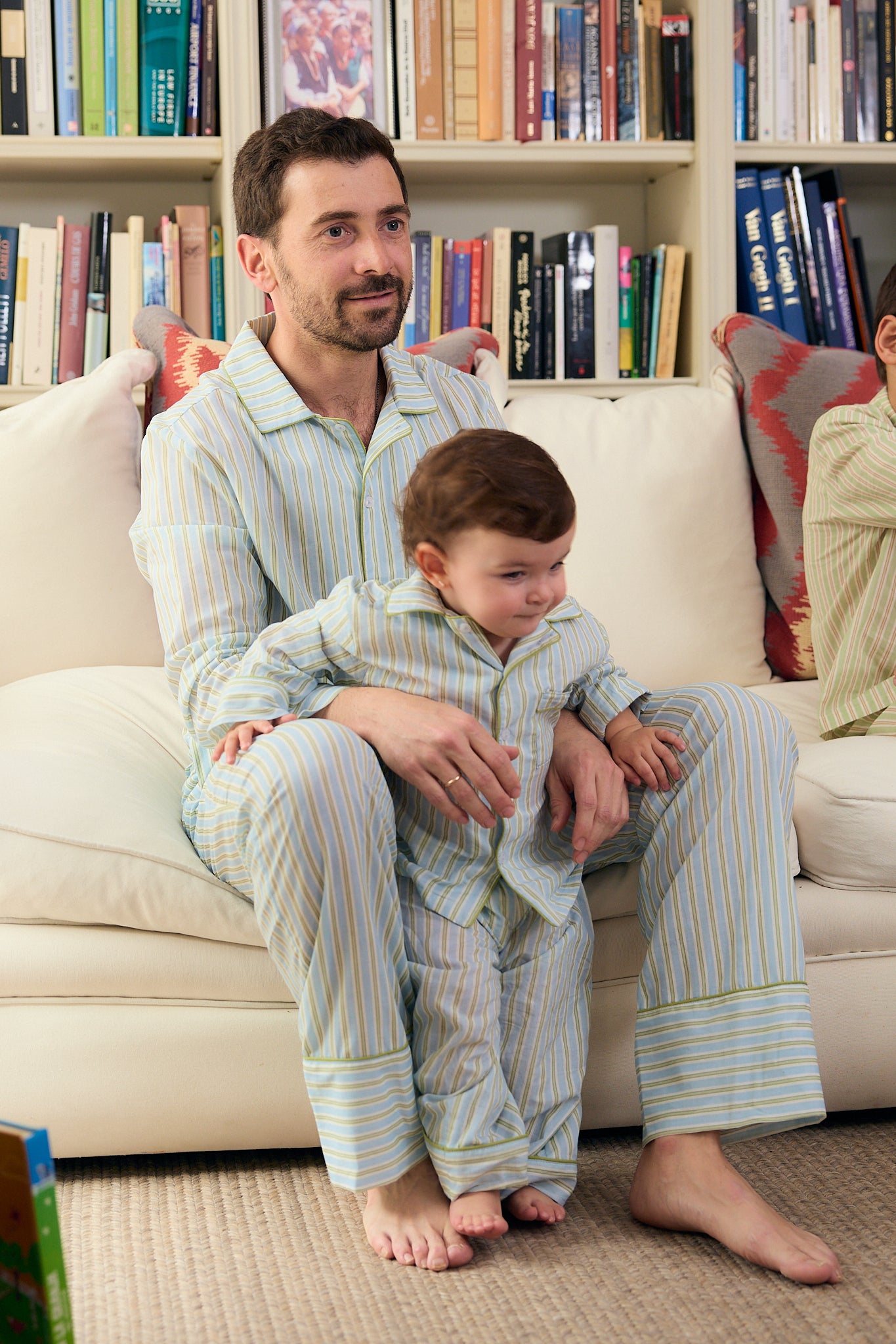 Pyjama Unisexe Rayures Bleues