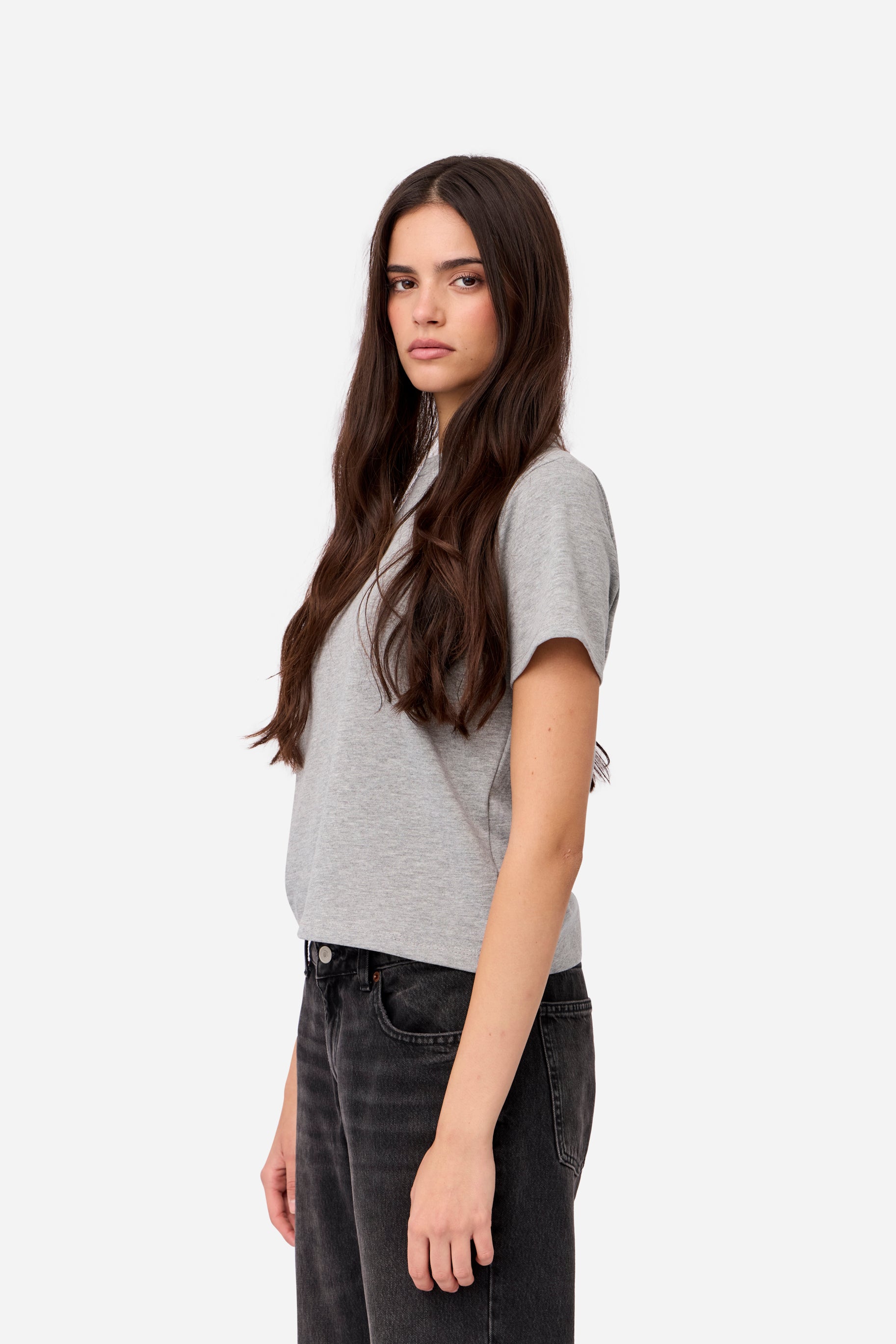 Gray Cotton T-shirt