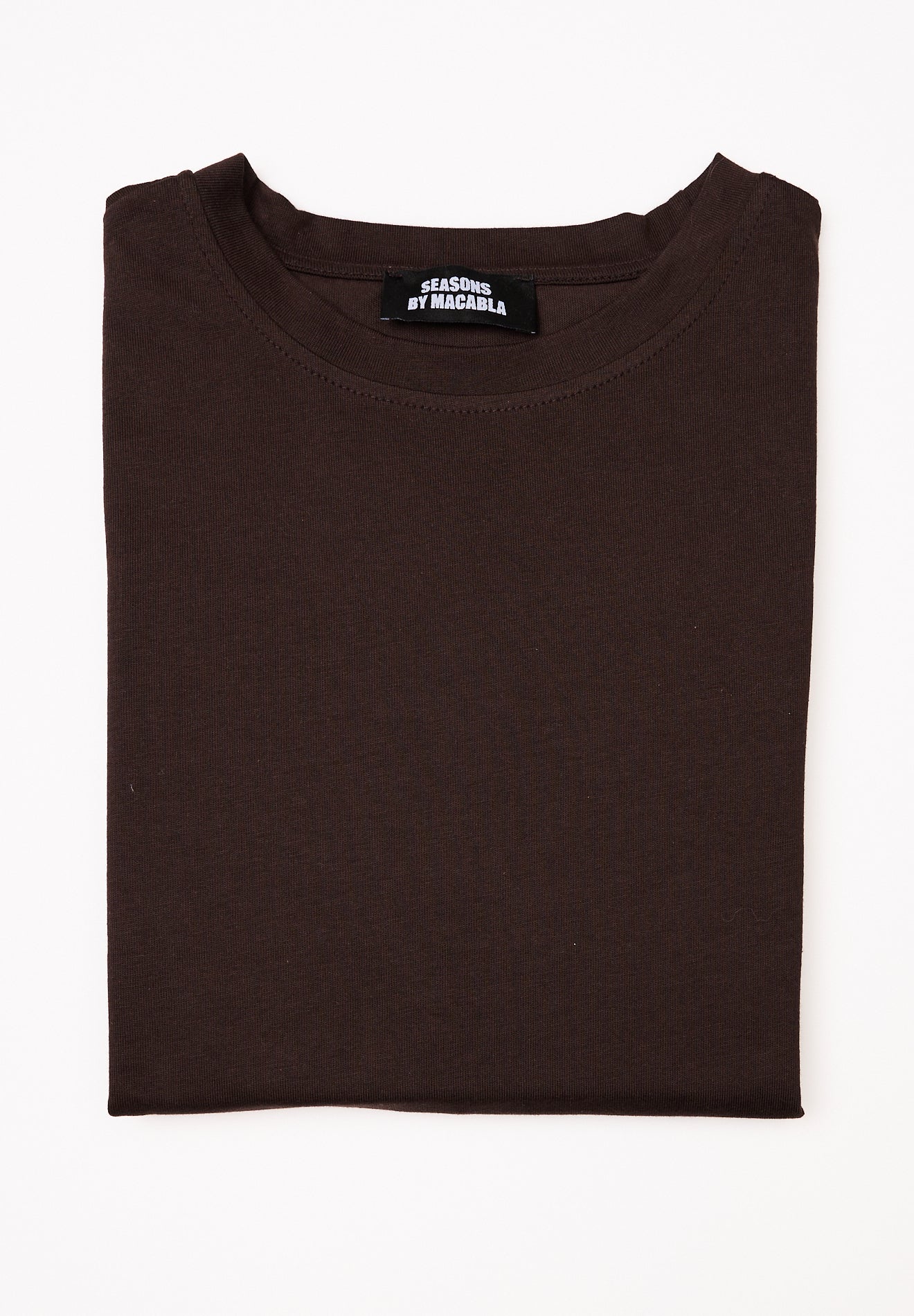 Camiseta Algodón Manga Larga Marrón