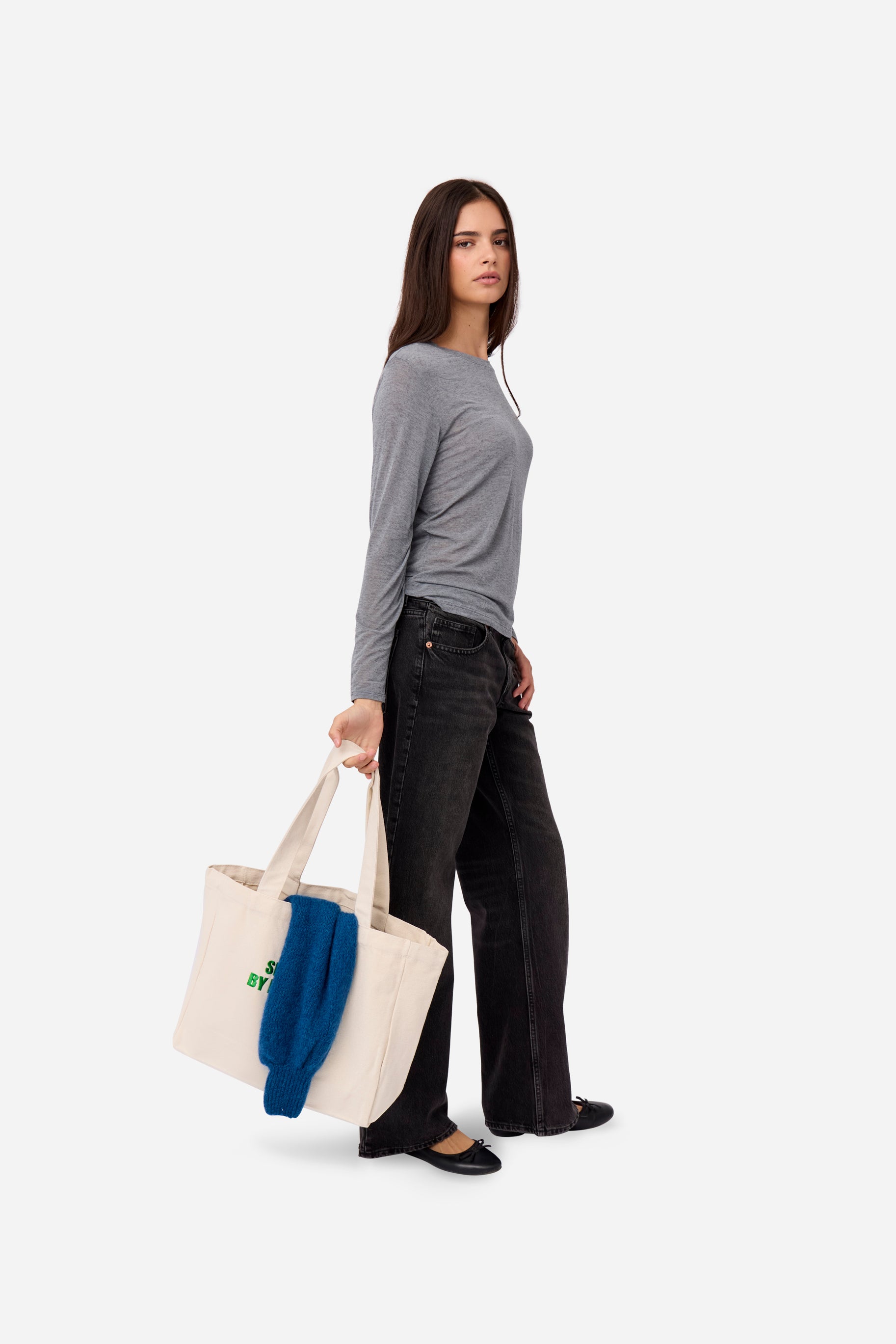 Camiseta Cashmere Manga Larga Gris