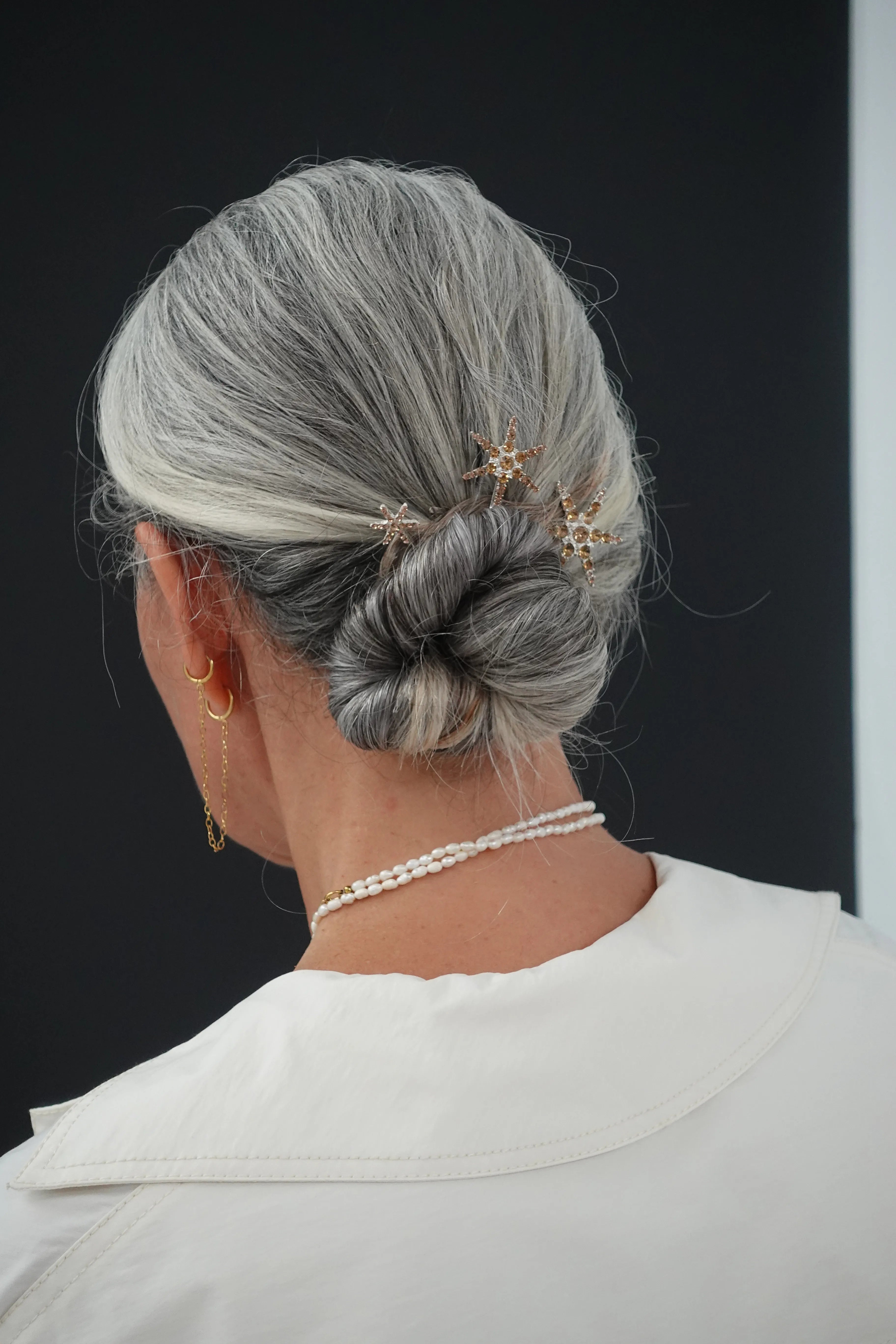 Épingle à cheveux étoile marron