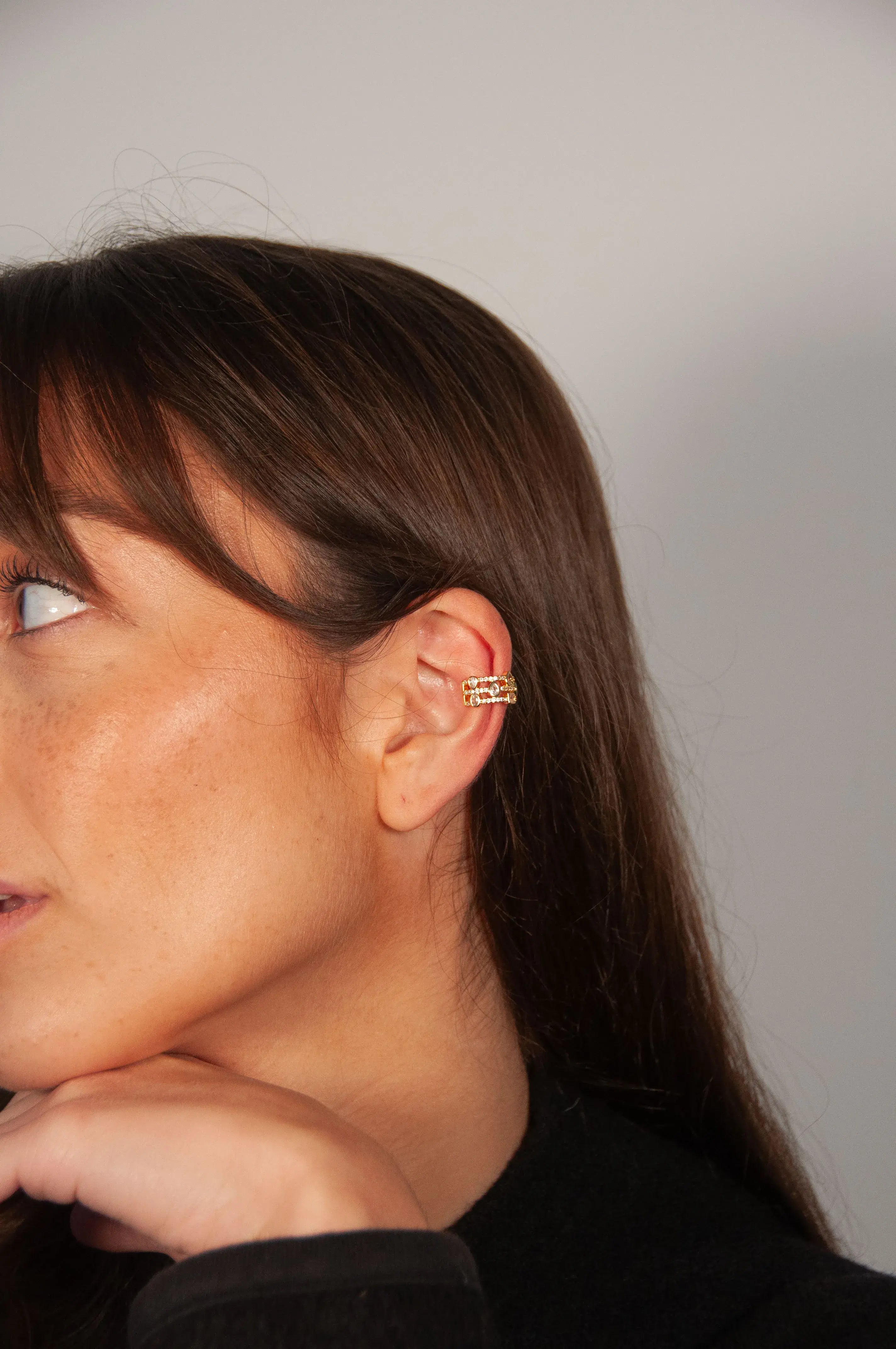 Boucle d'oreille multi-zircone
