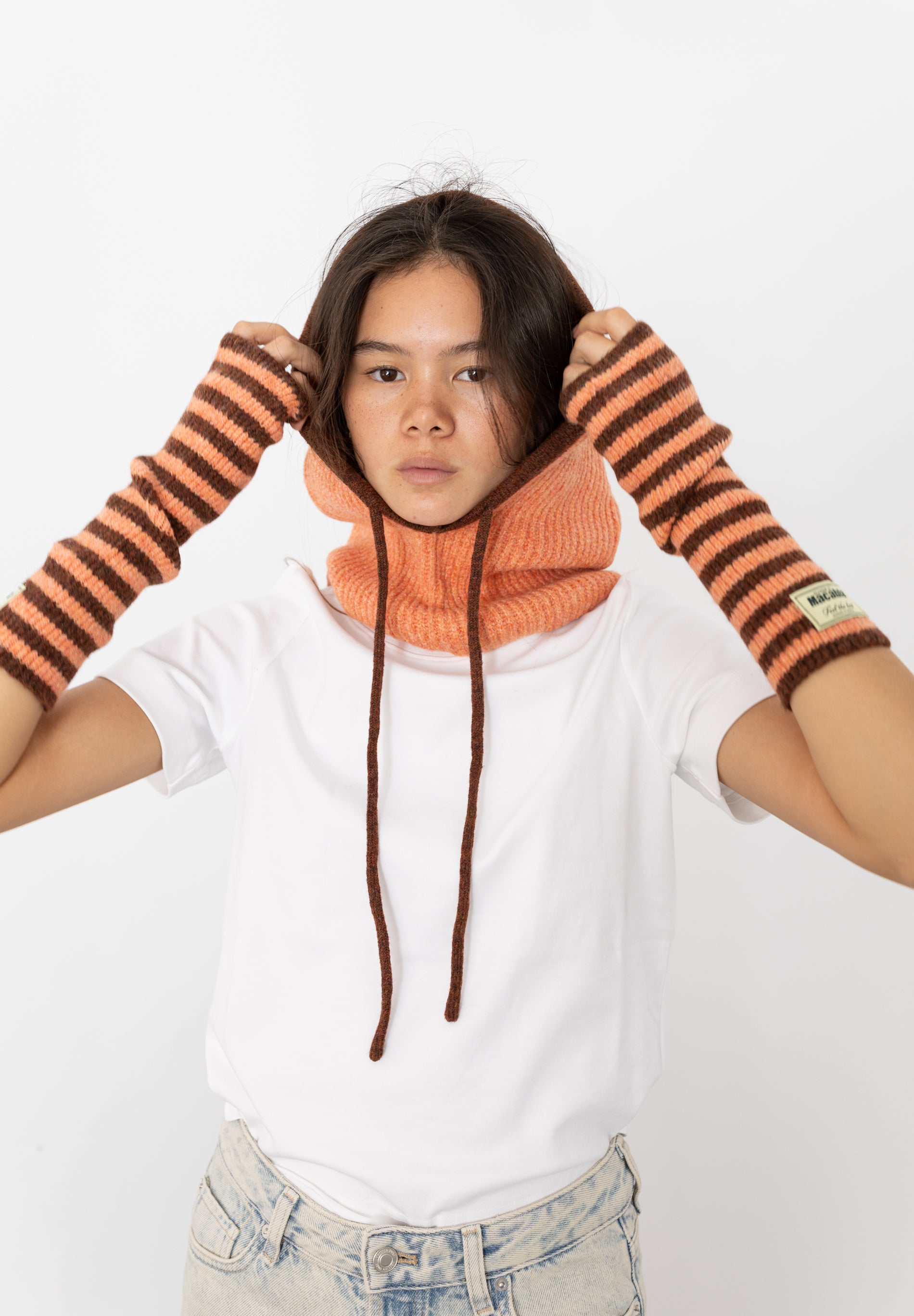 Brown and Orange Mittens