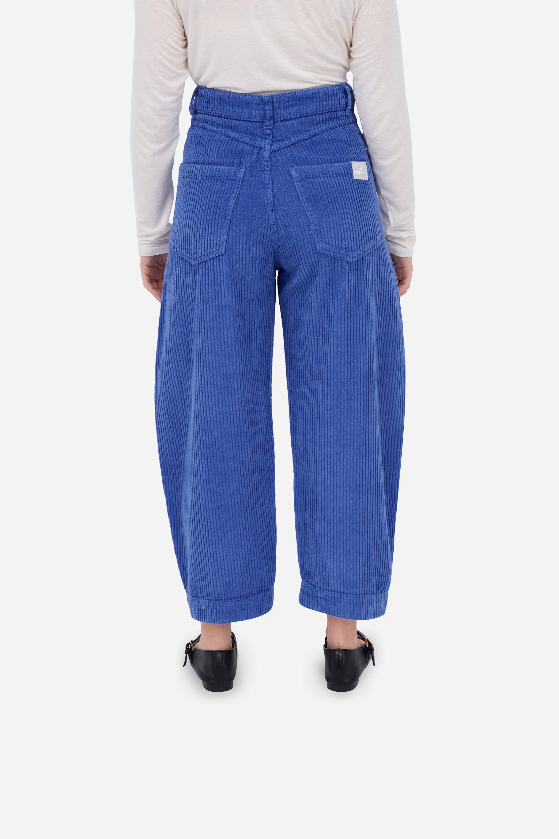 Blue Corduroy Balloon Trousers