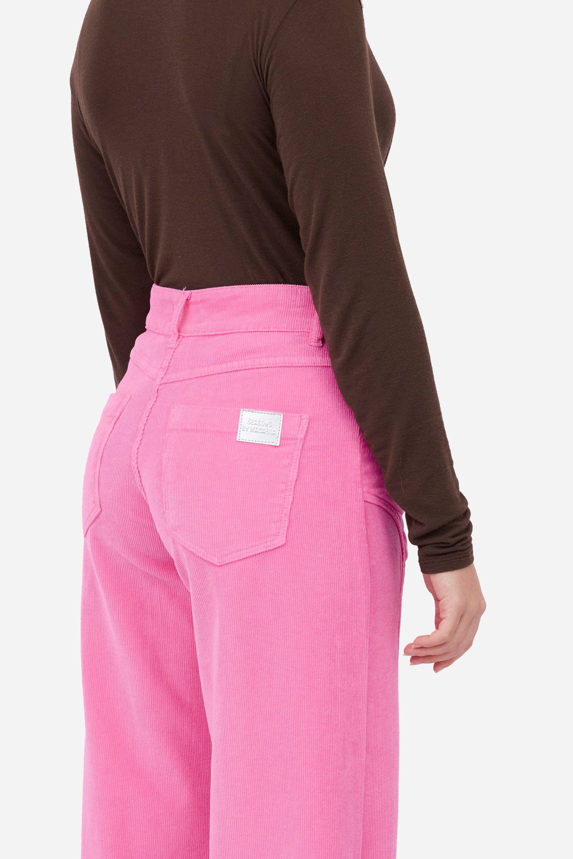 Pantalón Recto Pana Rosa