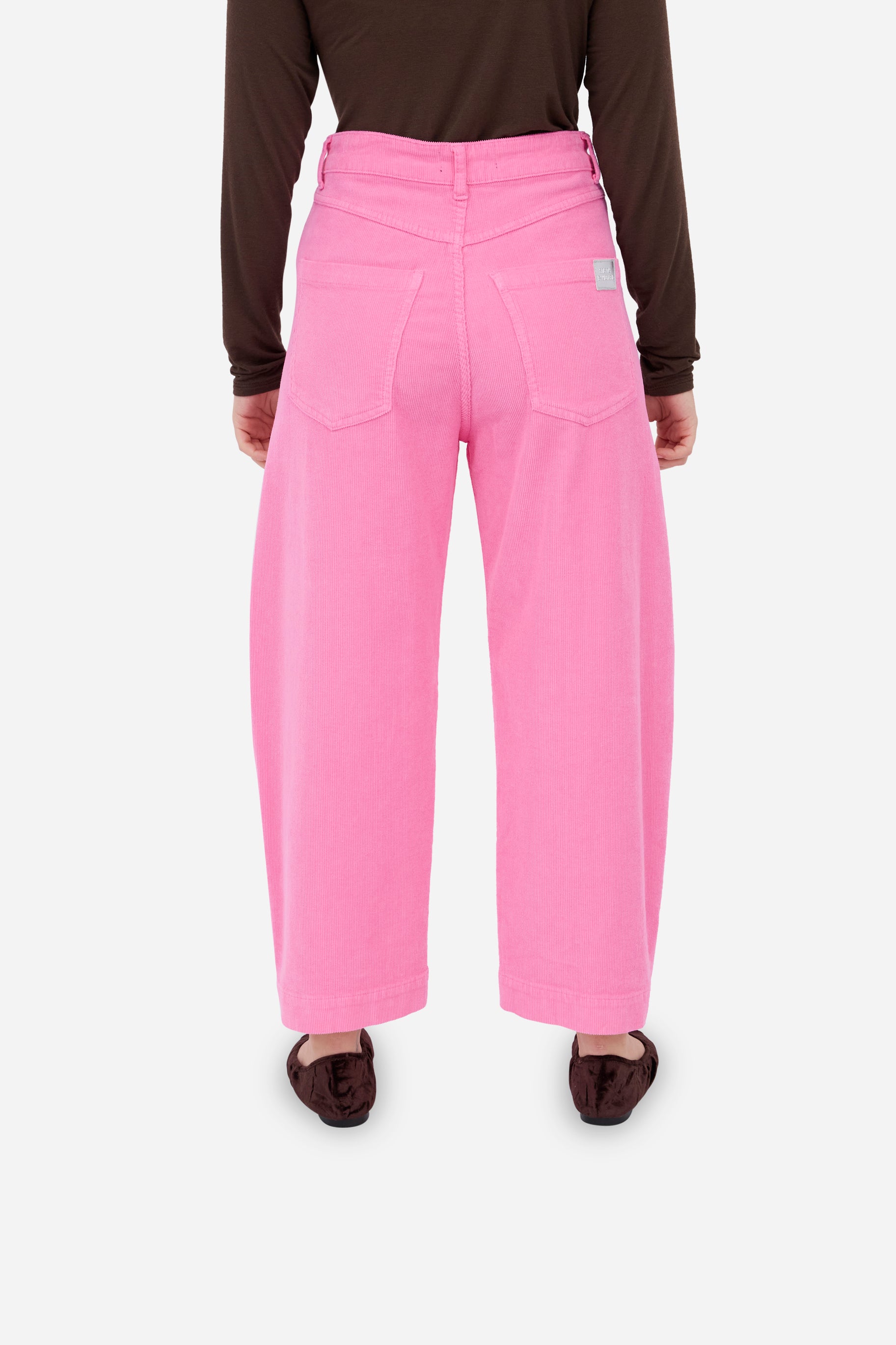 Pink Corduroy Balloon Trousers