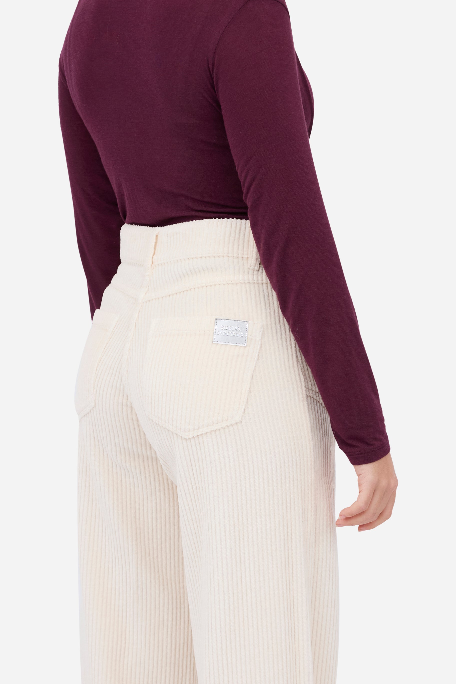 Pantalón Recto Pana Crudo