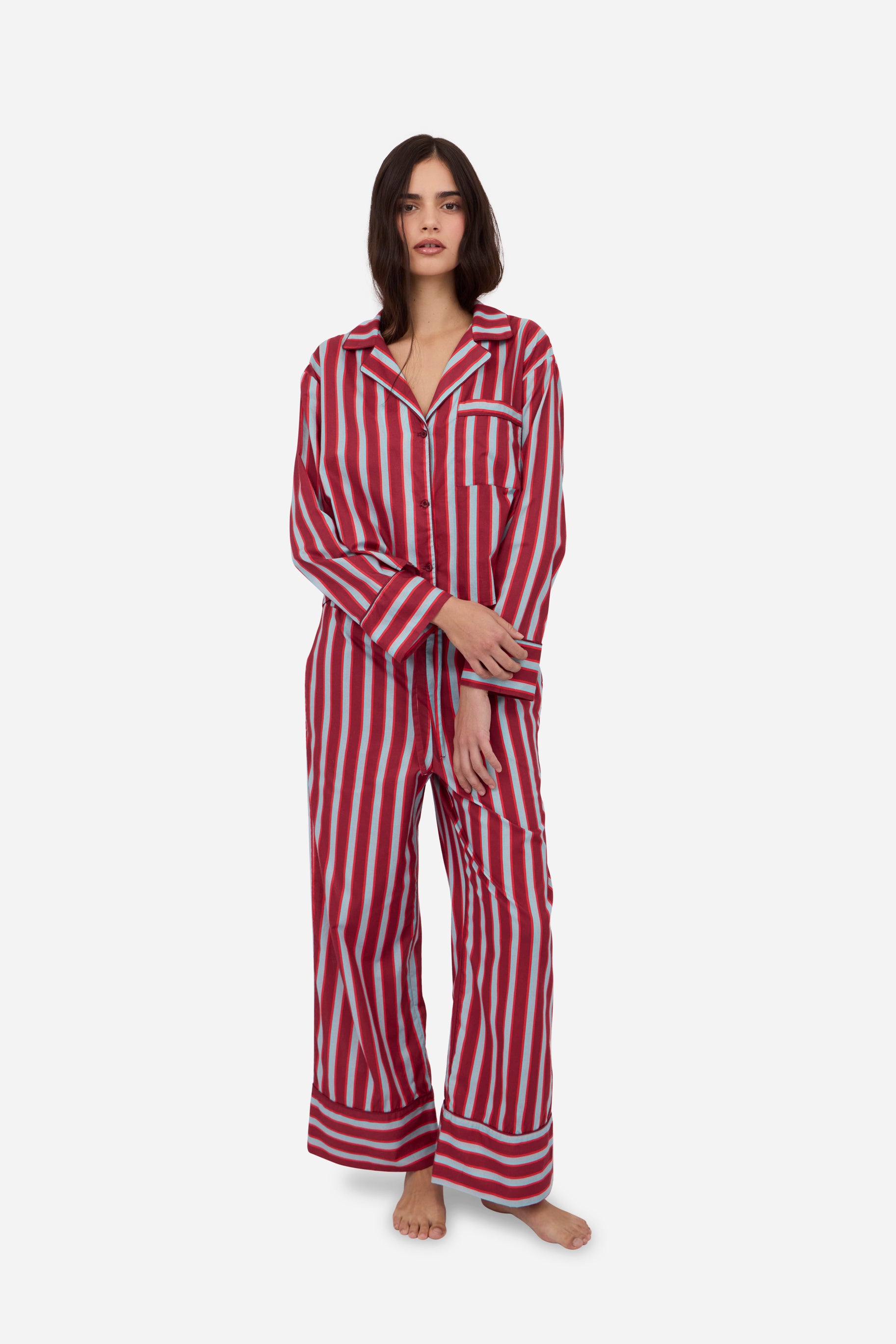 Burgundy Blue Pyjamas