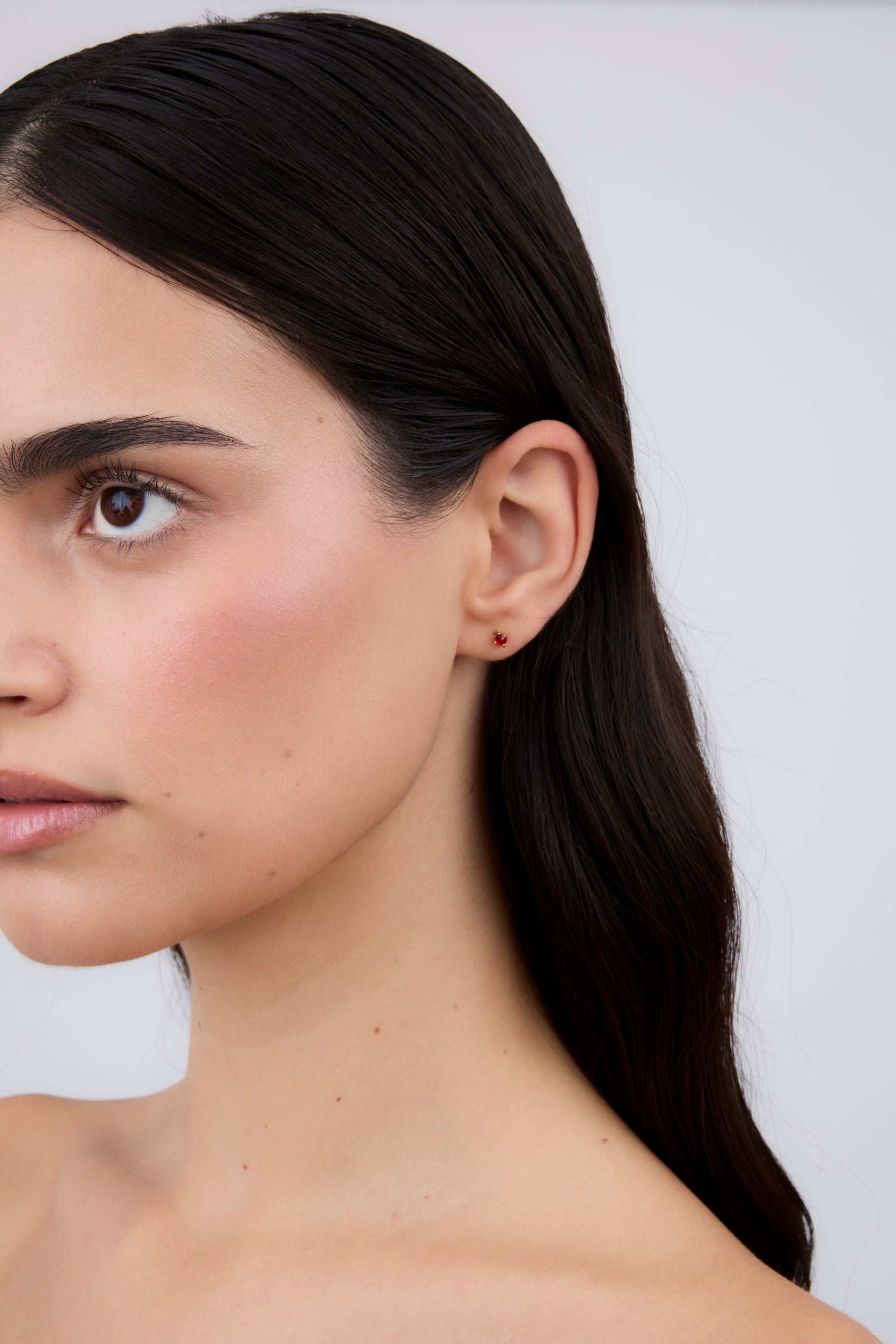 Boucles d'oreilles rouges détachables (paire)