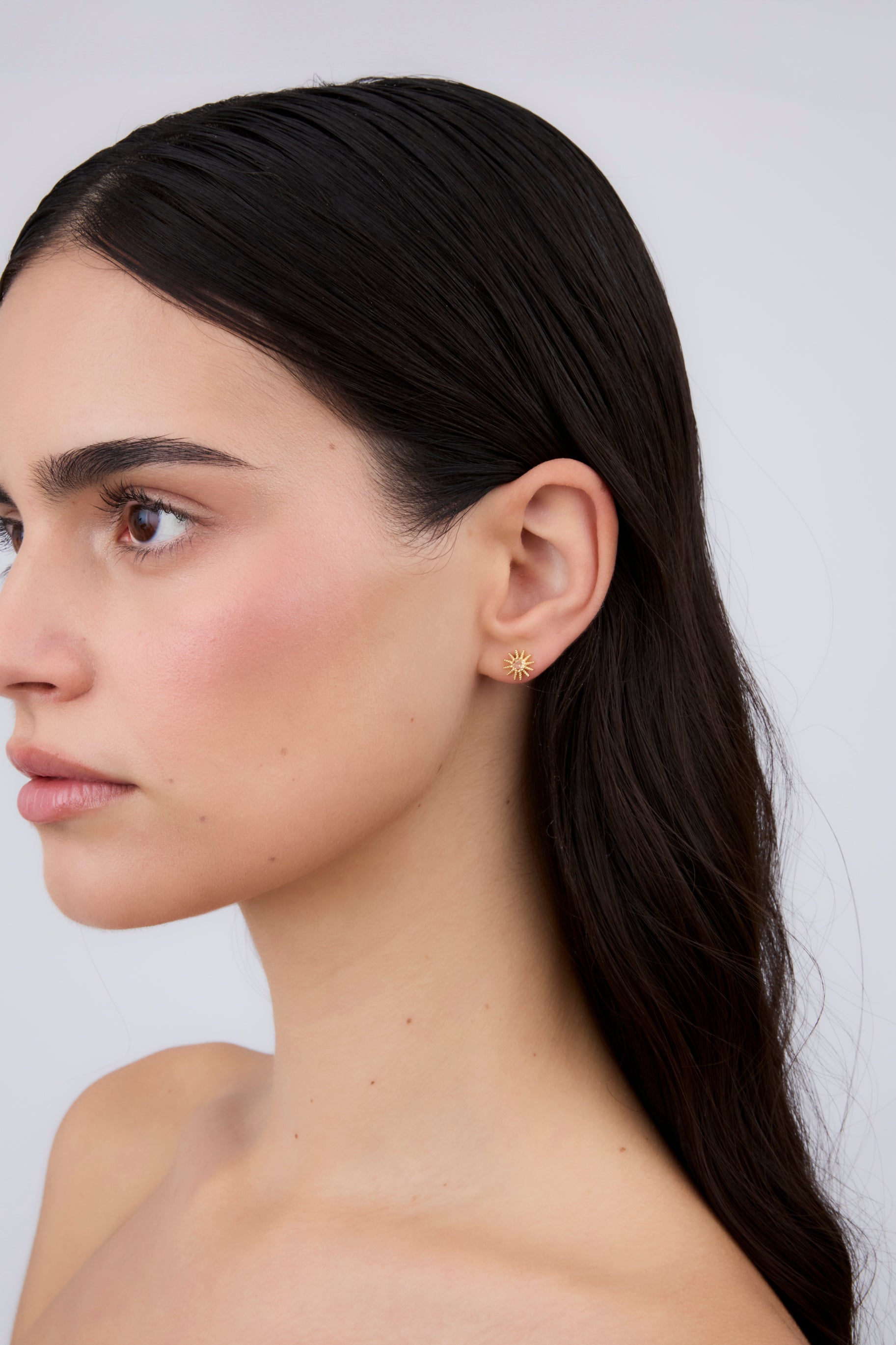 Pendientes Desmontables Soles Marrón