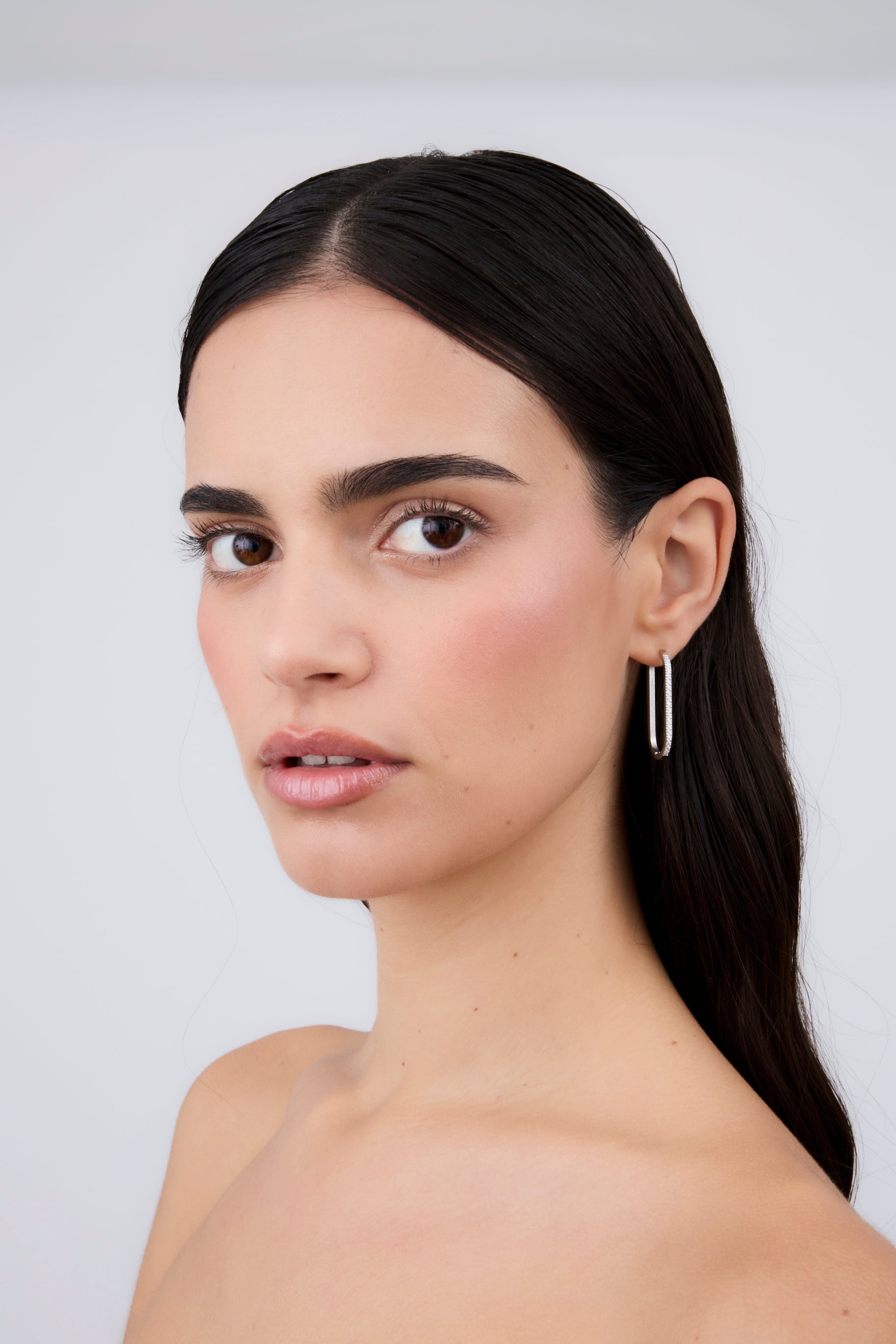 Boucle d'oreille Ovale Zircon (Unité)