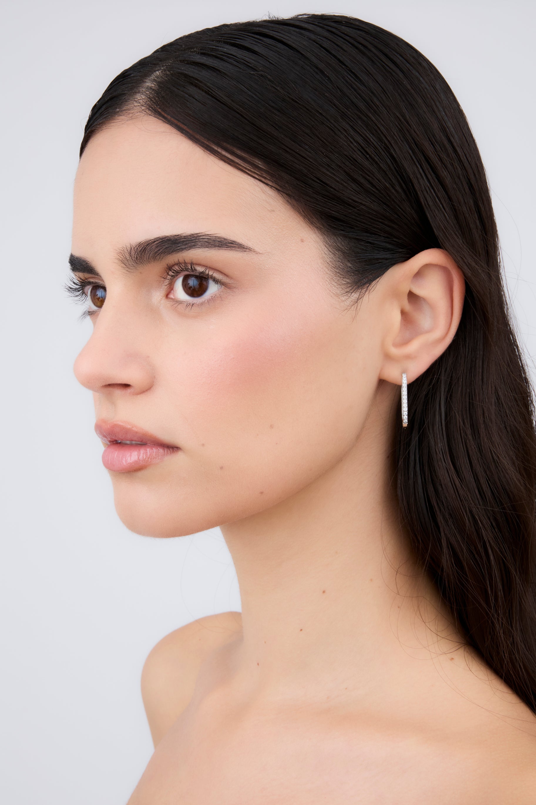 Boucle d'oreille Ovale Zircon (Unité)