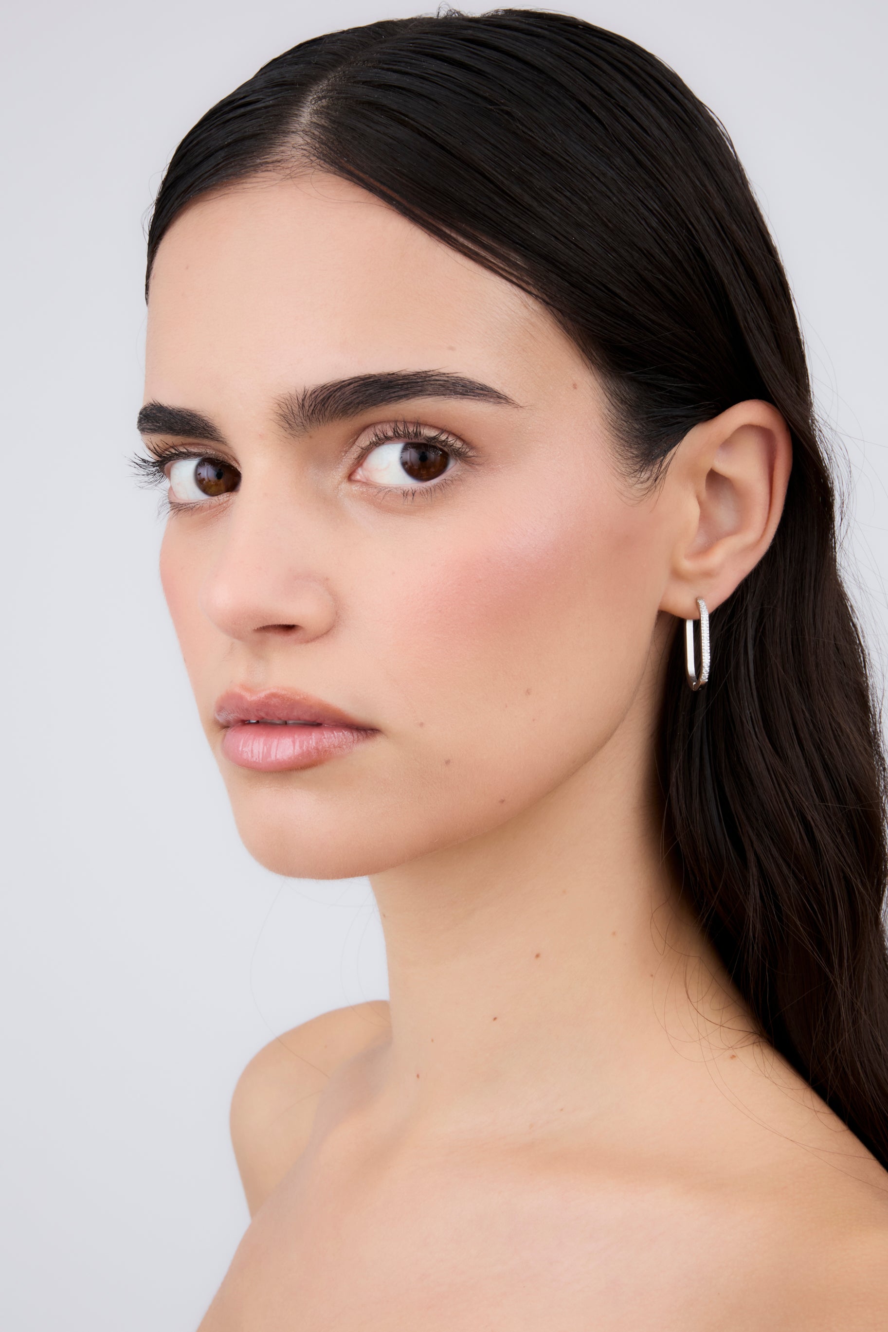 Boucle d'oreille Ovale Zircon (Unité)