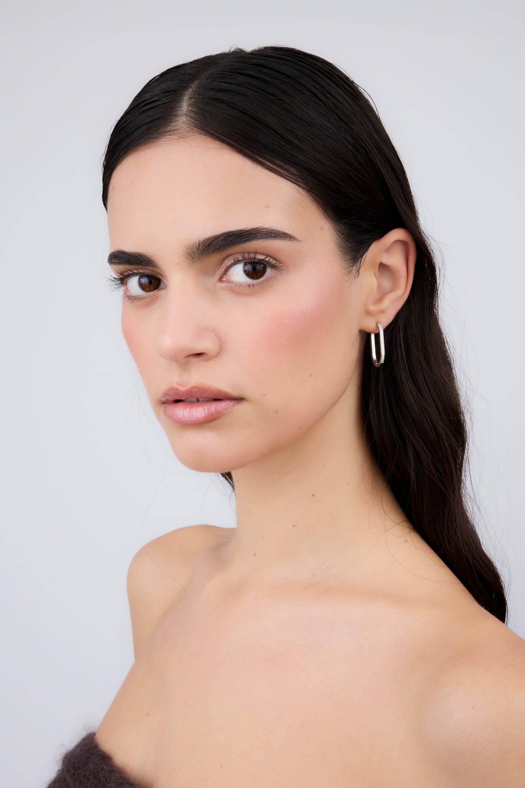 Boucle d'oreille Ovale Zircon (Unité)