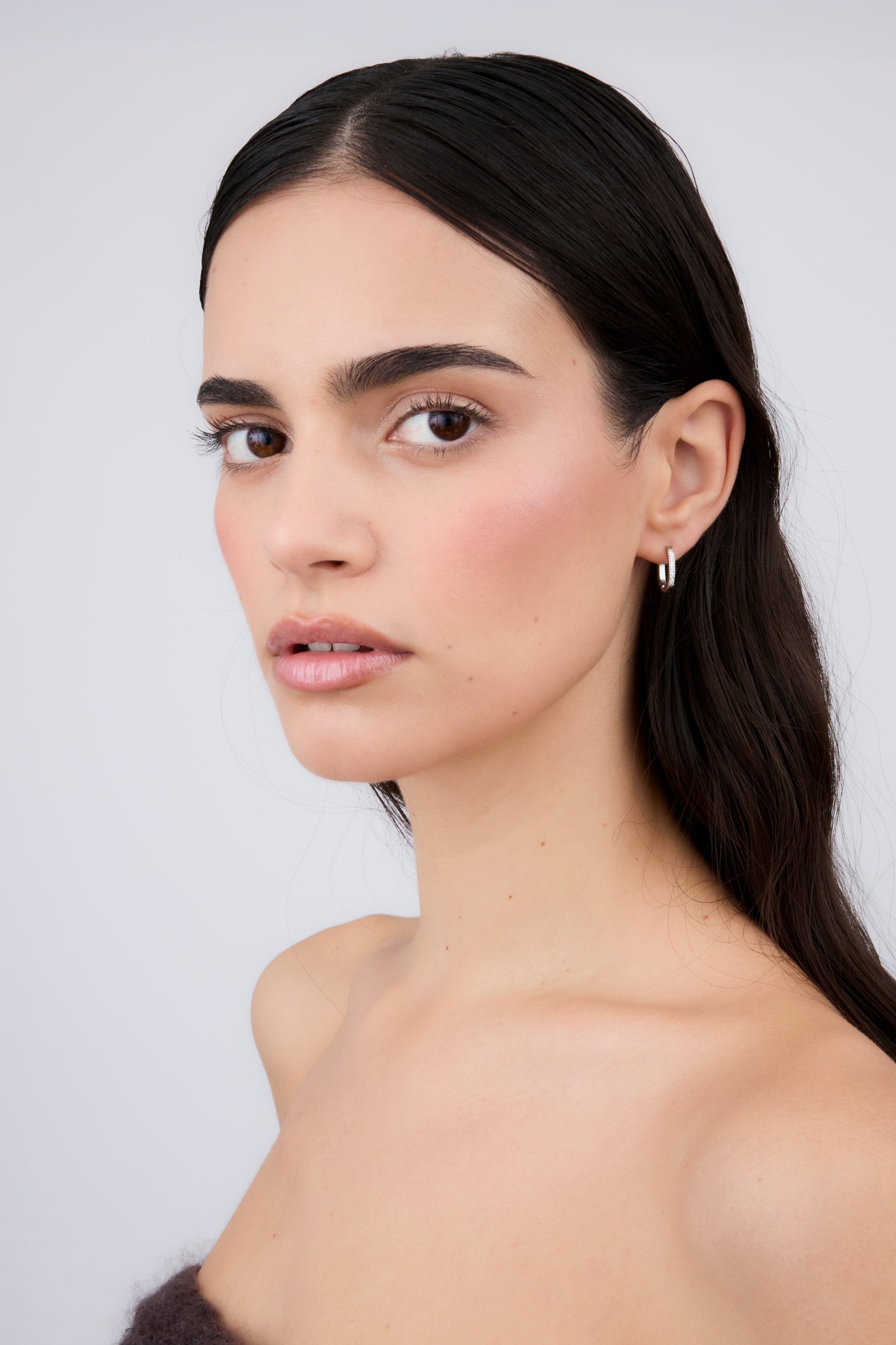 Boucle d'oreille Ovale Zircon (Unité)