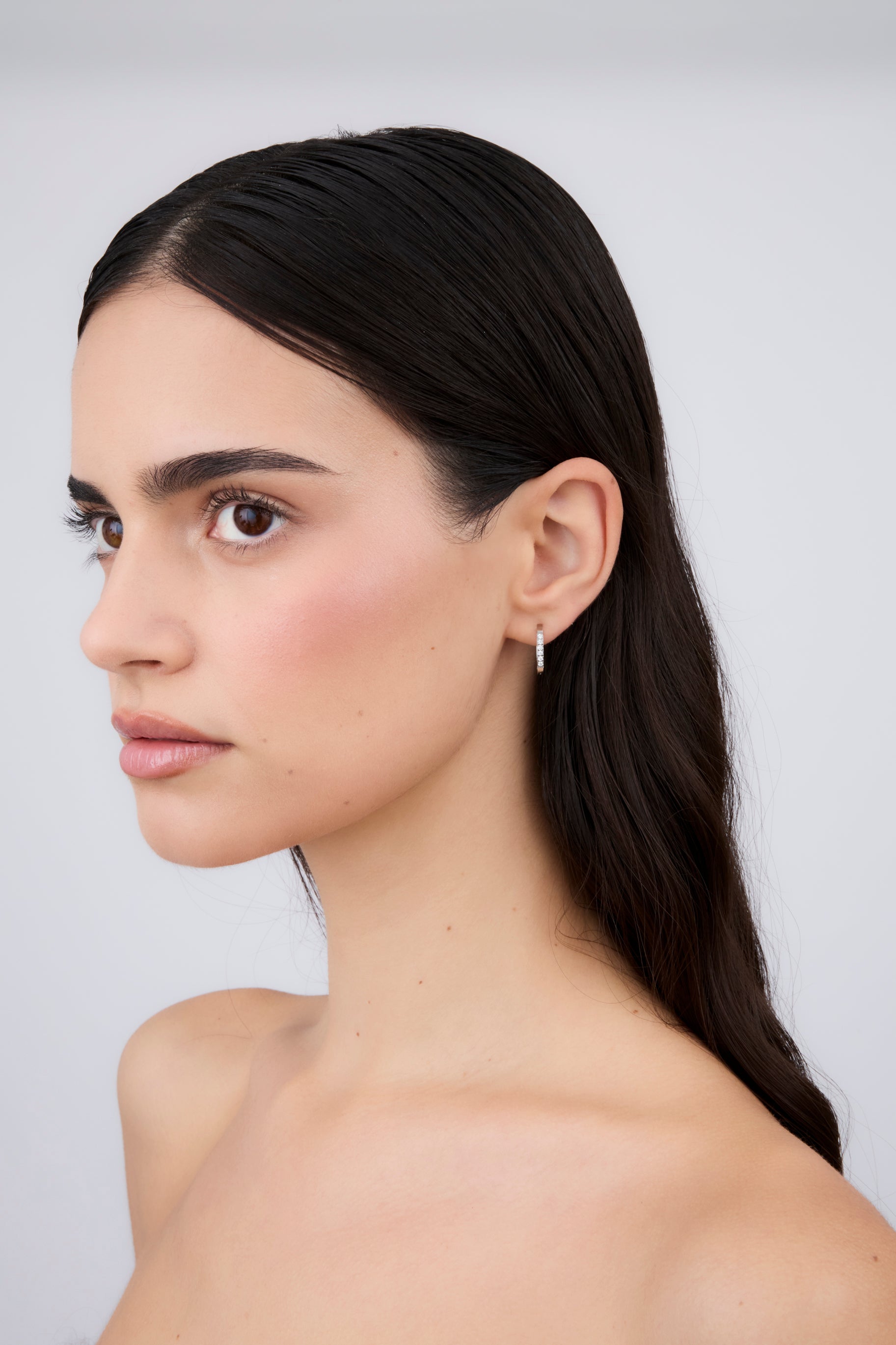 Boucle d'oreille Ovale Zircon (Unité)