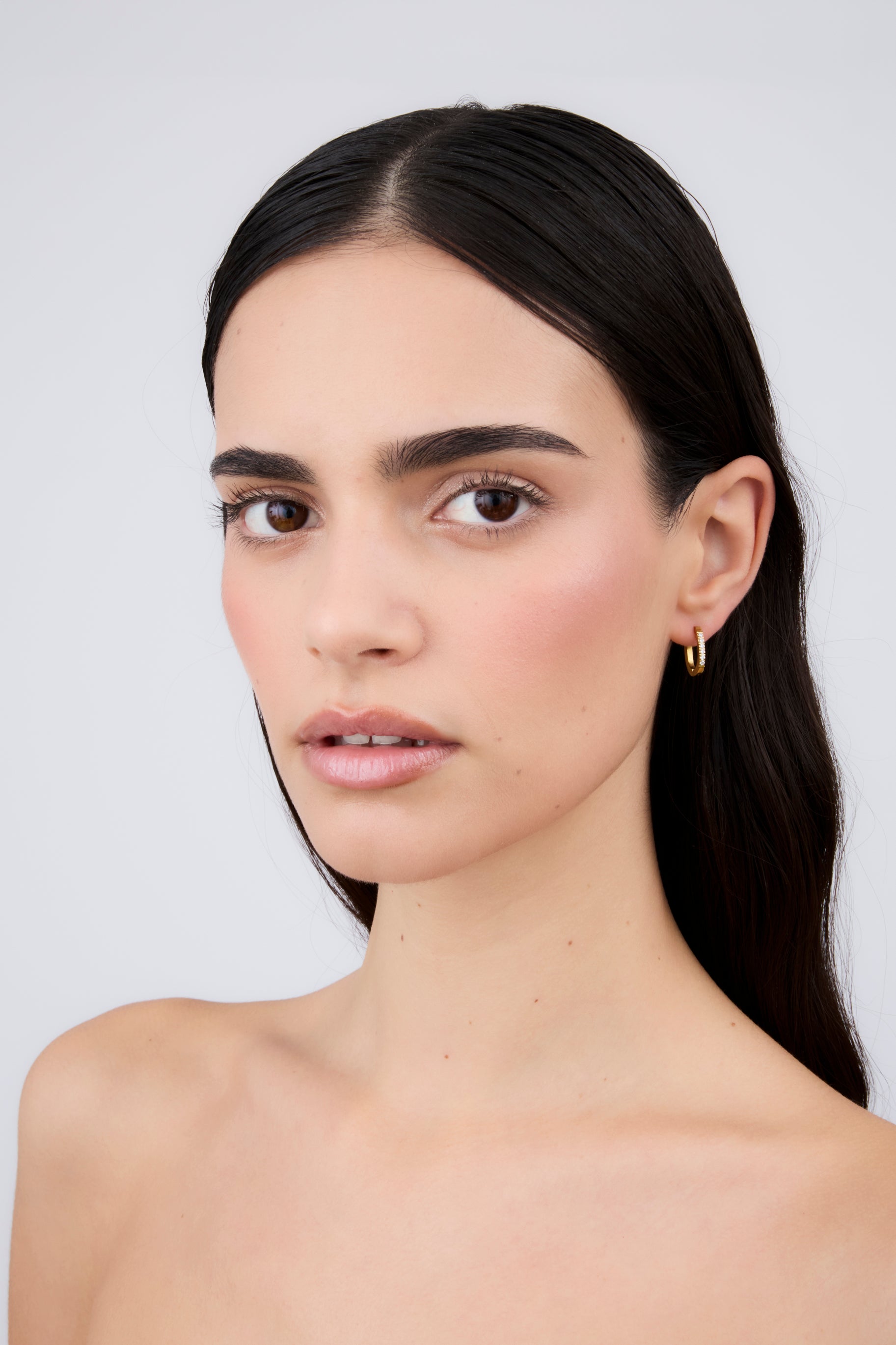 Boucle d'oreille Ovale Zircon (Unité)