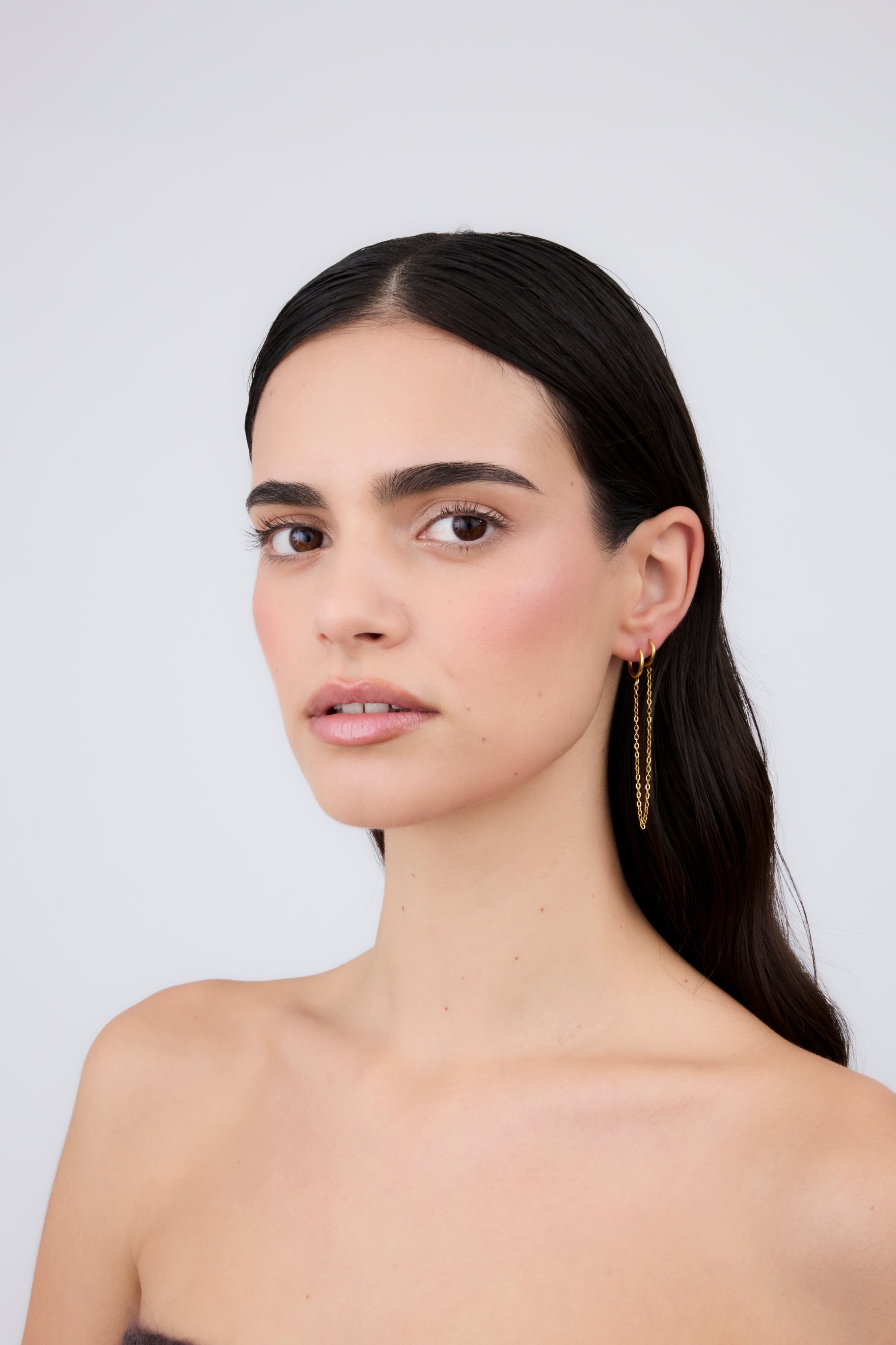 Boucles d'oreilles à mini chaîne