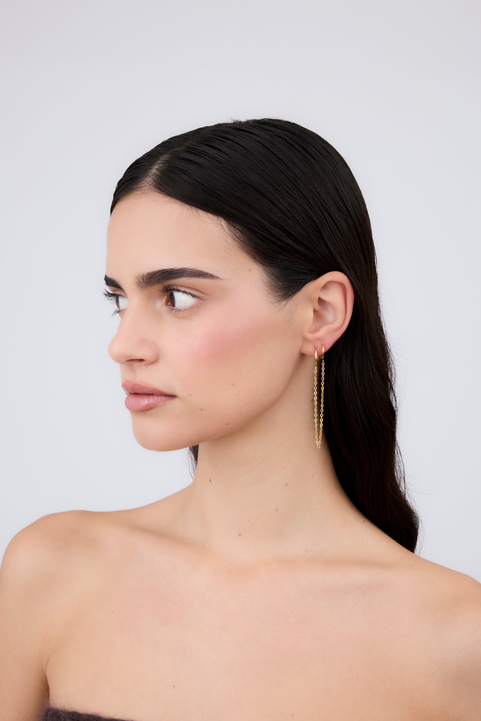 Boucles d'oreilles à mini chaîne