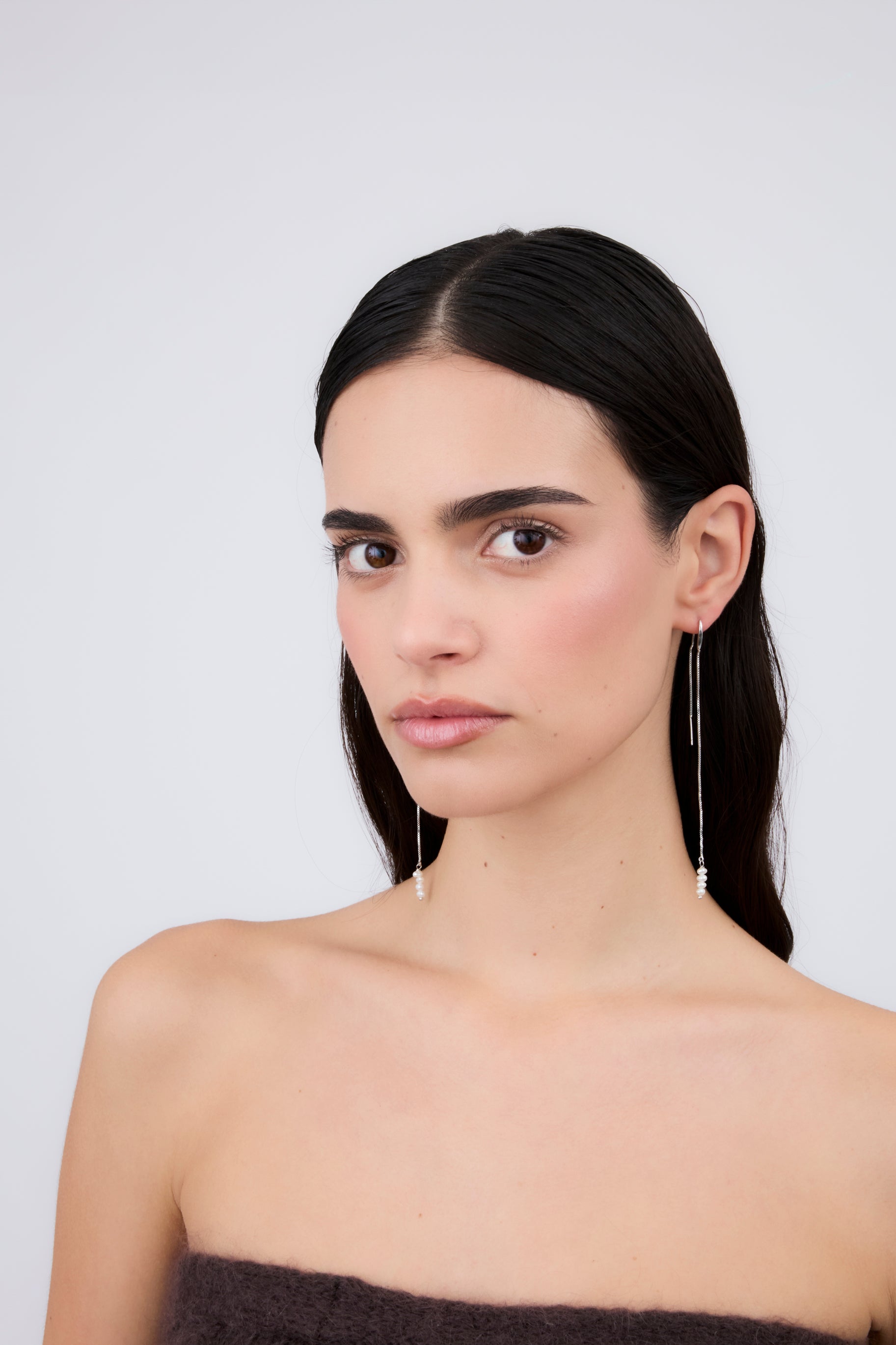 Double Pearl Chain Earring (Unit)