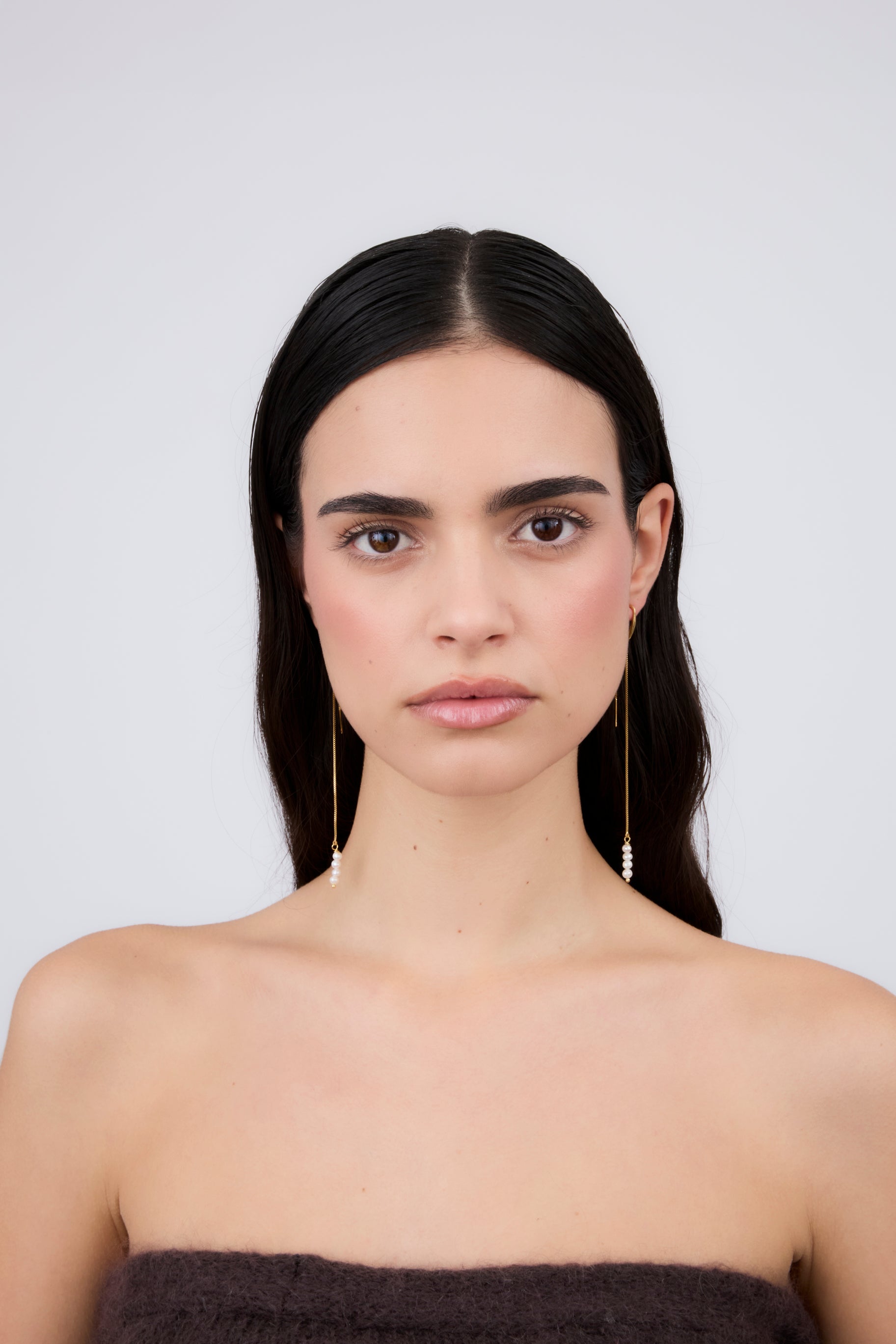 Double Pearl Chain Earring (Unit)