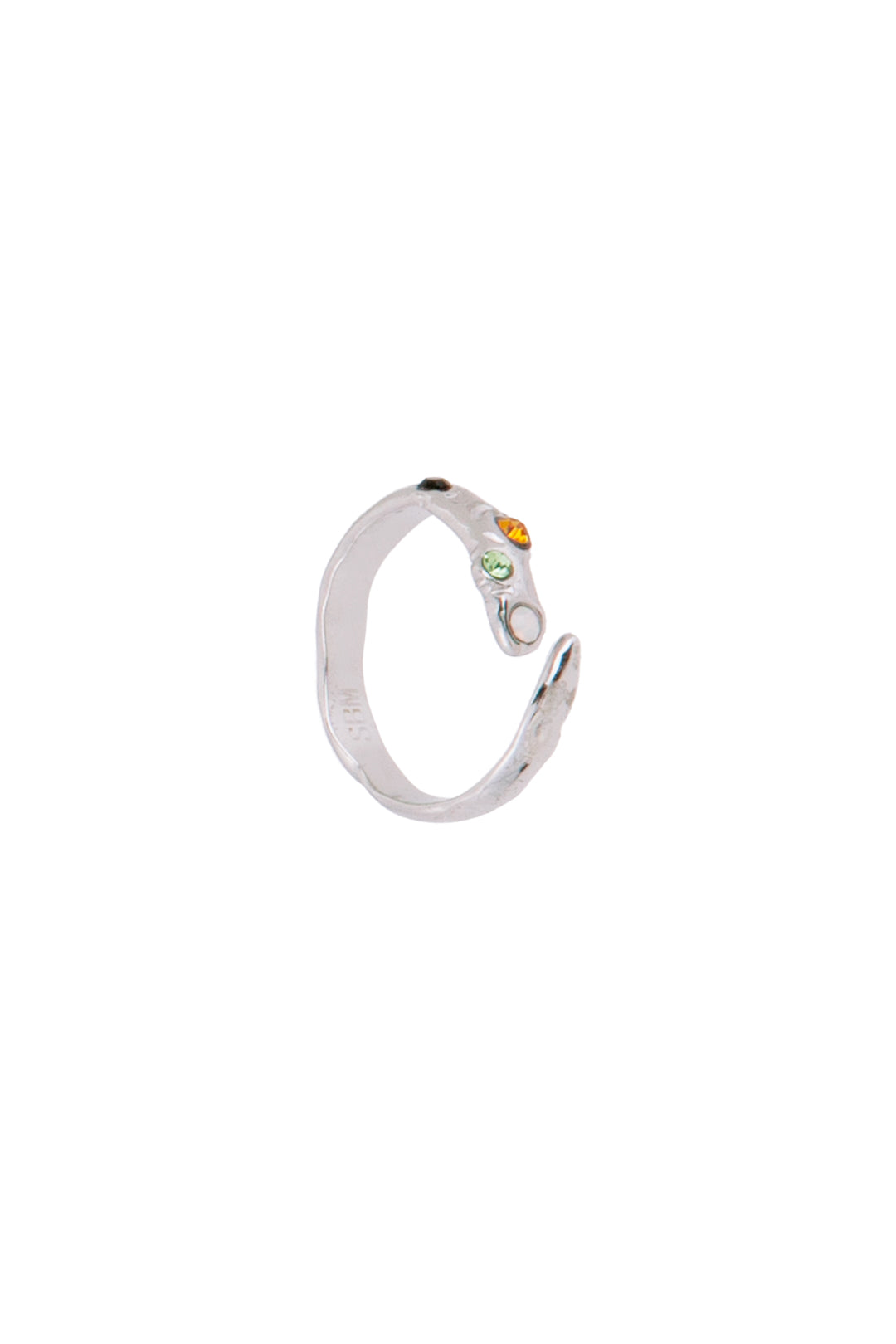 Anello con Texture in Zirconi