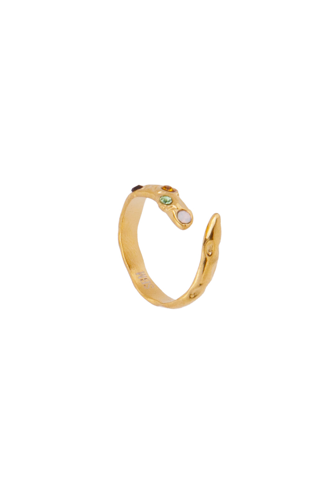 Anello con Texture in Zirconi