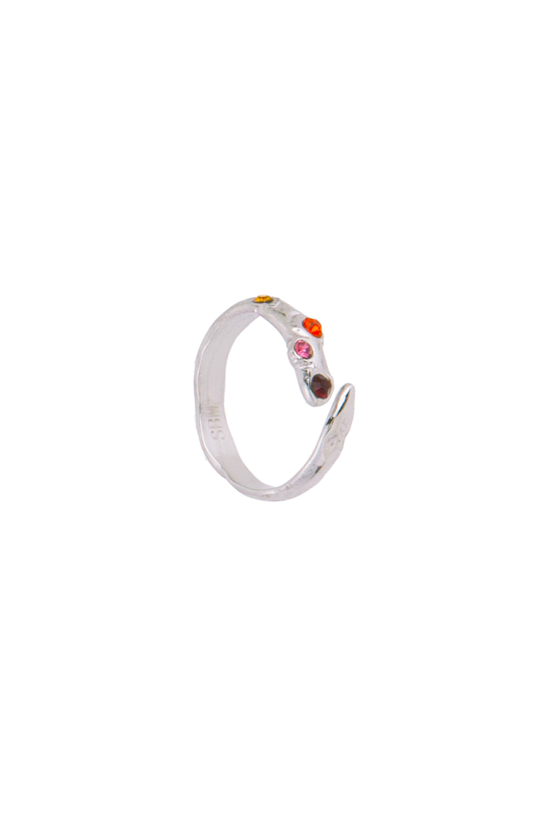 Anello con Texture in Zirconi