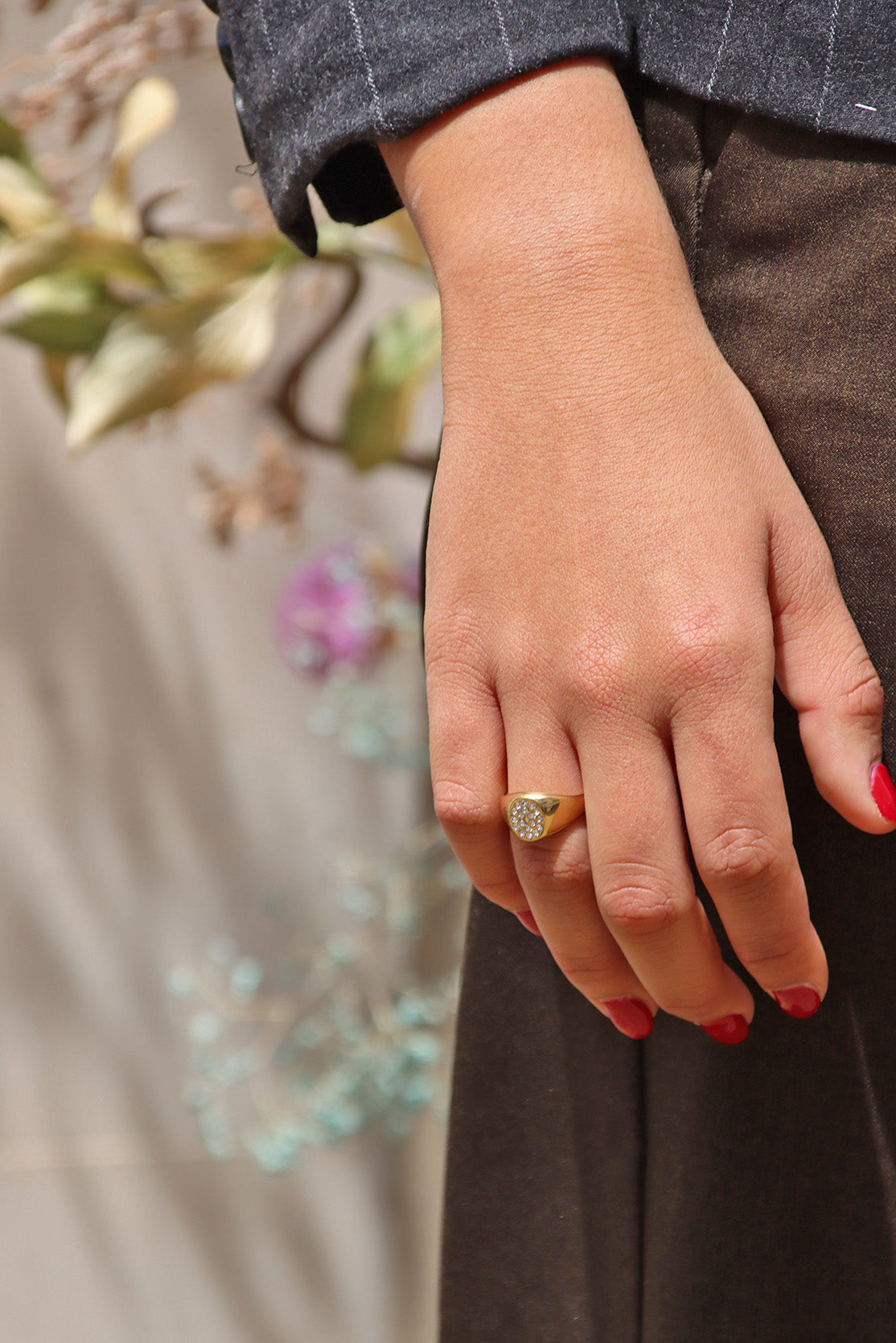 Anillo Sello Circon