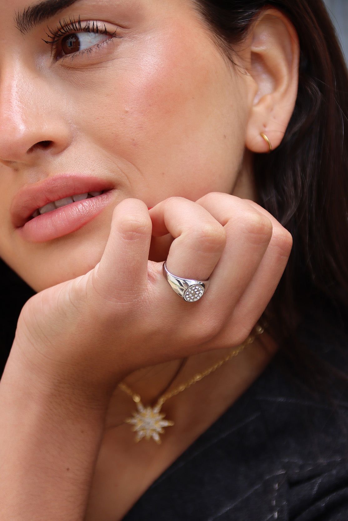 Anillo Sello Circon