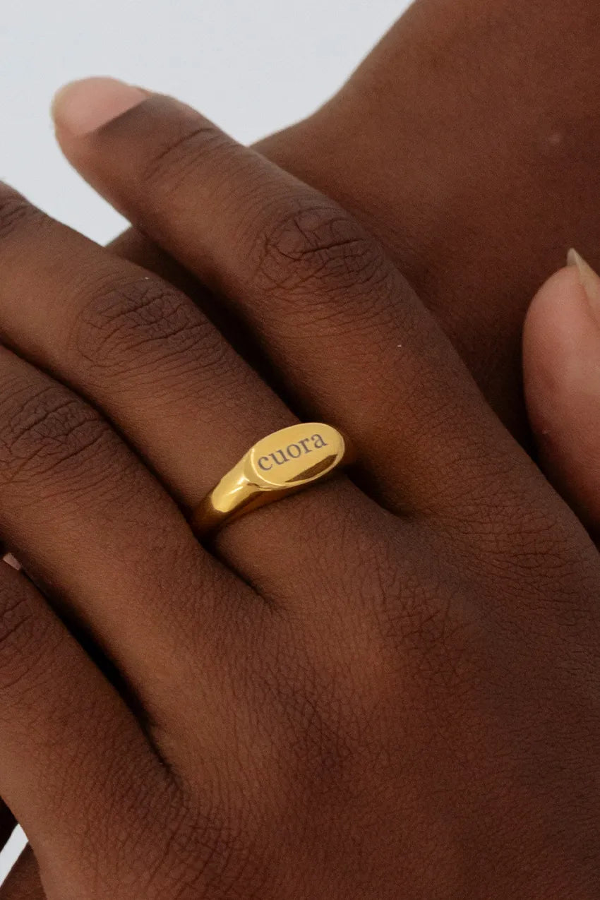 Bague Ovale Personnalisable (Pinky)